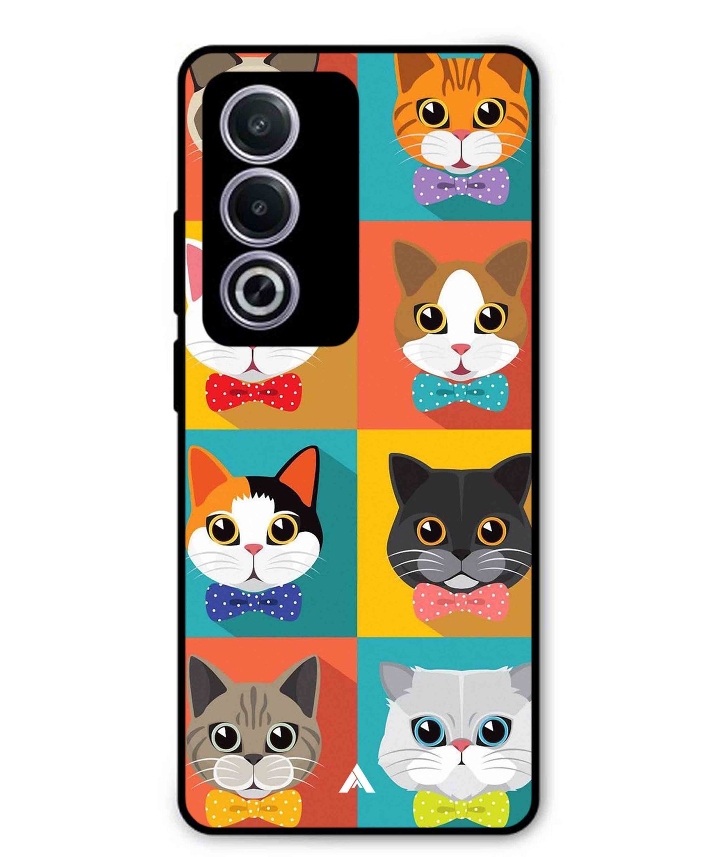 Kitties Metal Back Cover Phone Case for Oppo A3 Pro