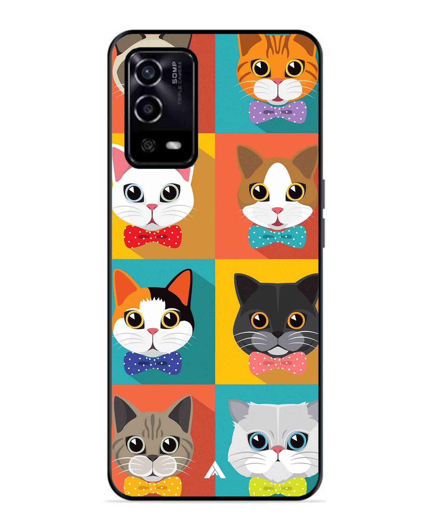 Kitties Metal Back Cover Phone Case for Oppo A55