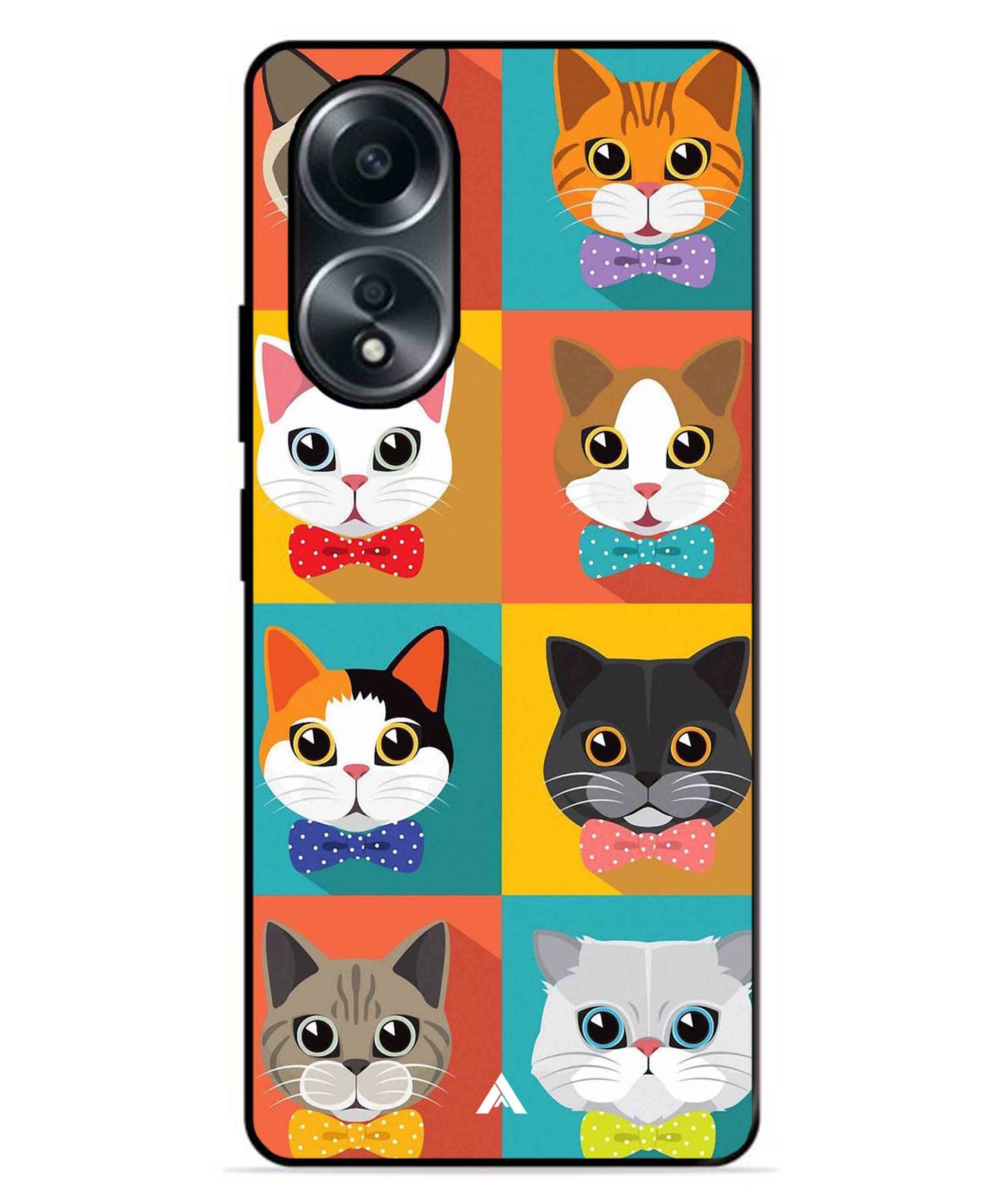 Kitties Metal Back Cover Phone Case for Oppo A78