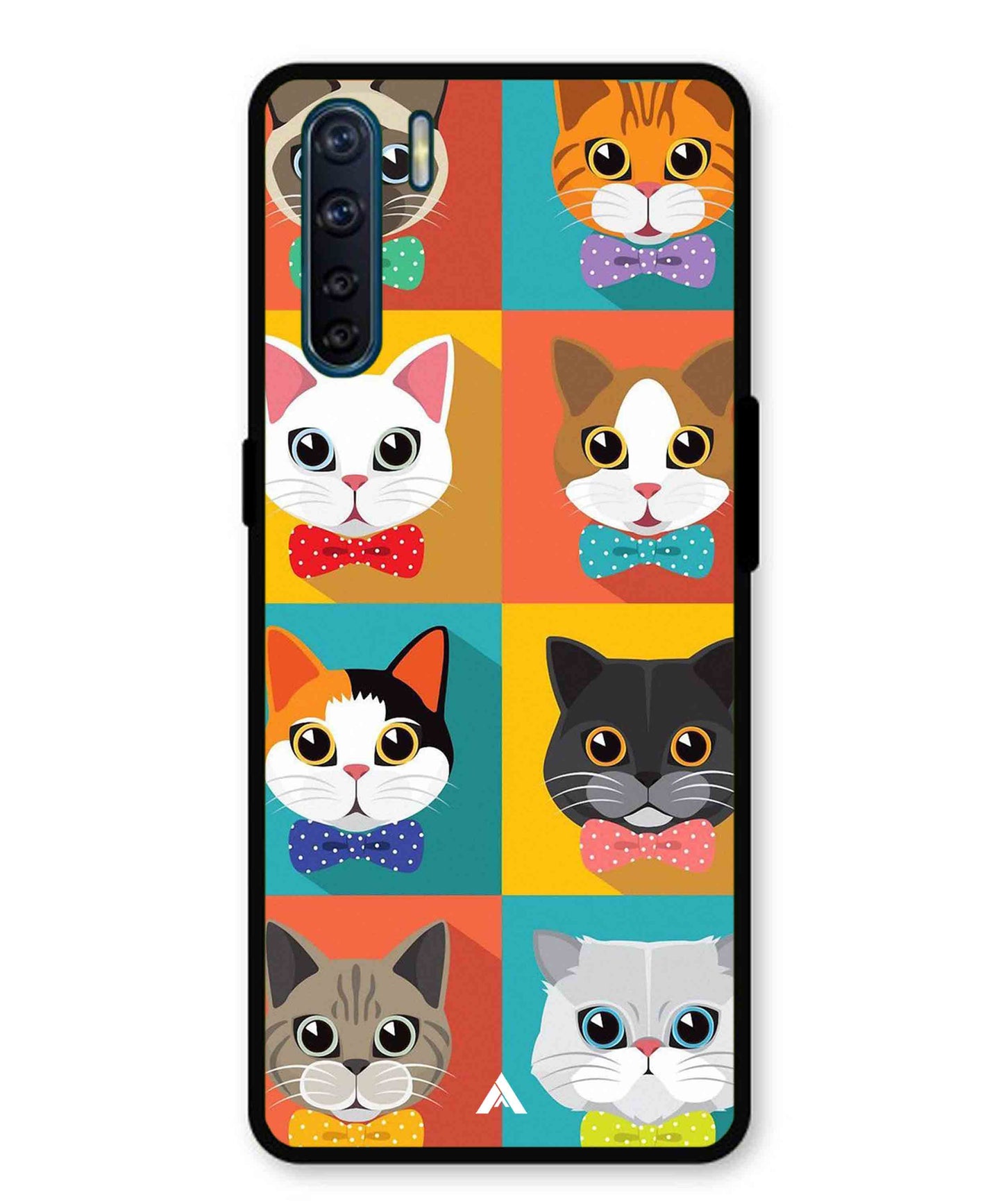 Kitties Metal Back Cover Phone Case for Oppo Reno 3