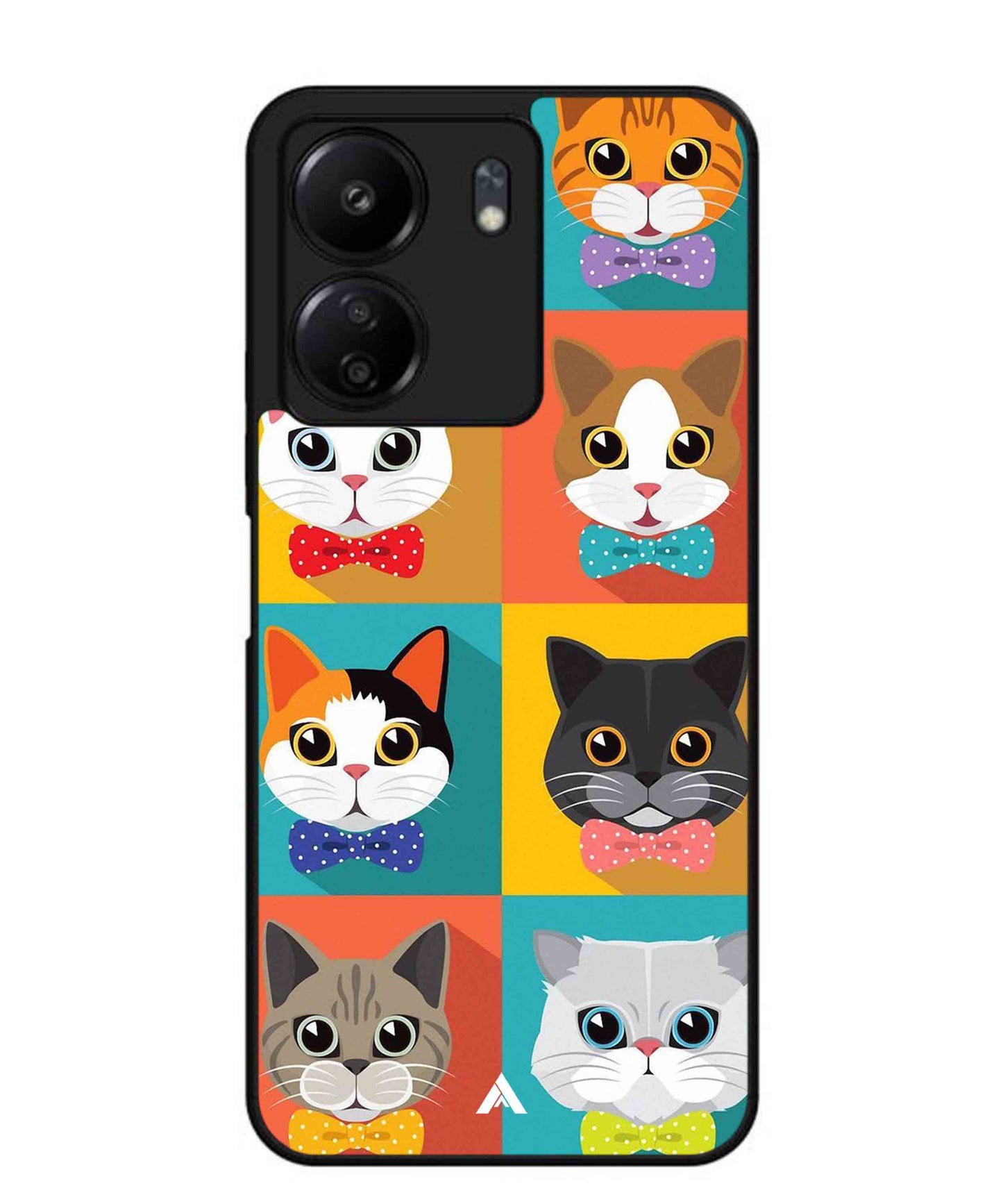Kitties Metal Back Cover Phone Case for Poco C65