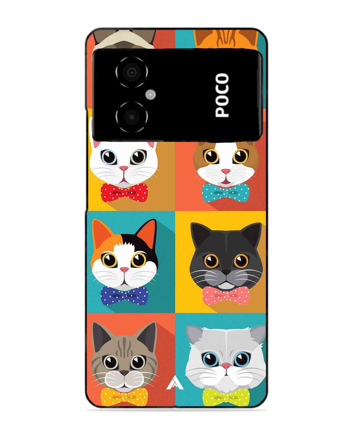 Kitties Metal Back Cover Phone Case for Poco M4 5G