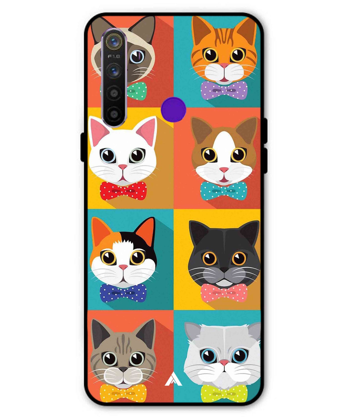 Kitties Metal Back Cover Phone Case for Realme 5i