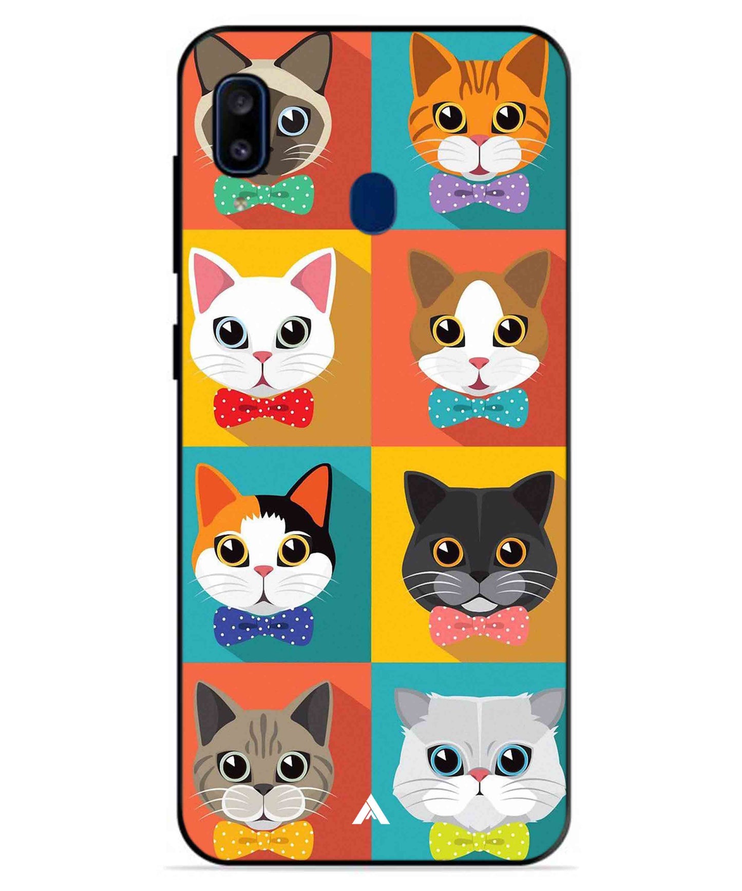 Kitties Metal Back Cover Phone Case for Samsung Galaxy A20