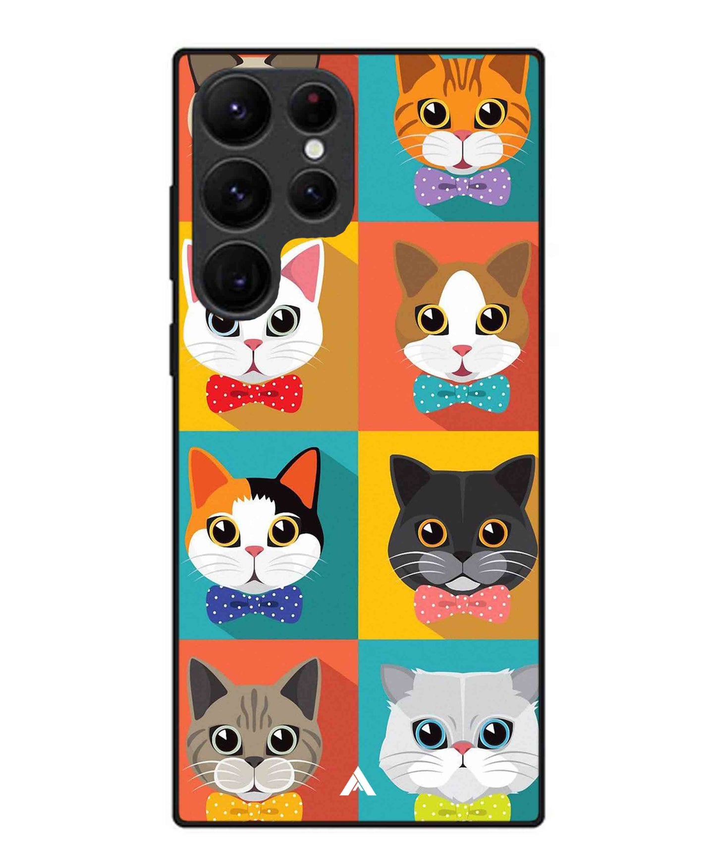 Kitties Metal Back Cover Phone Case for Samsung Galaxy S22 Ultra