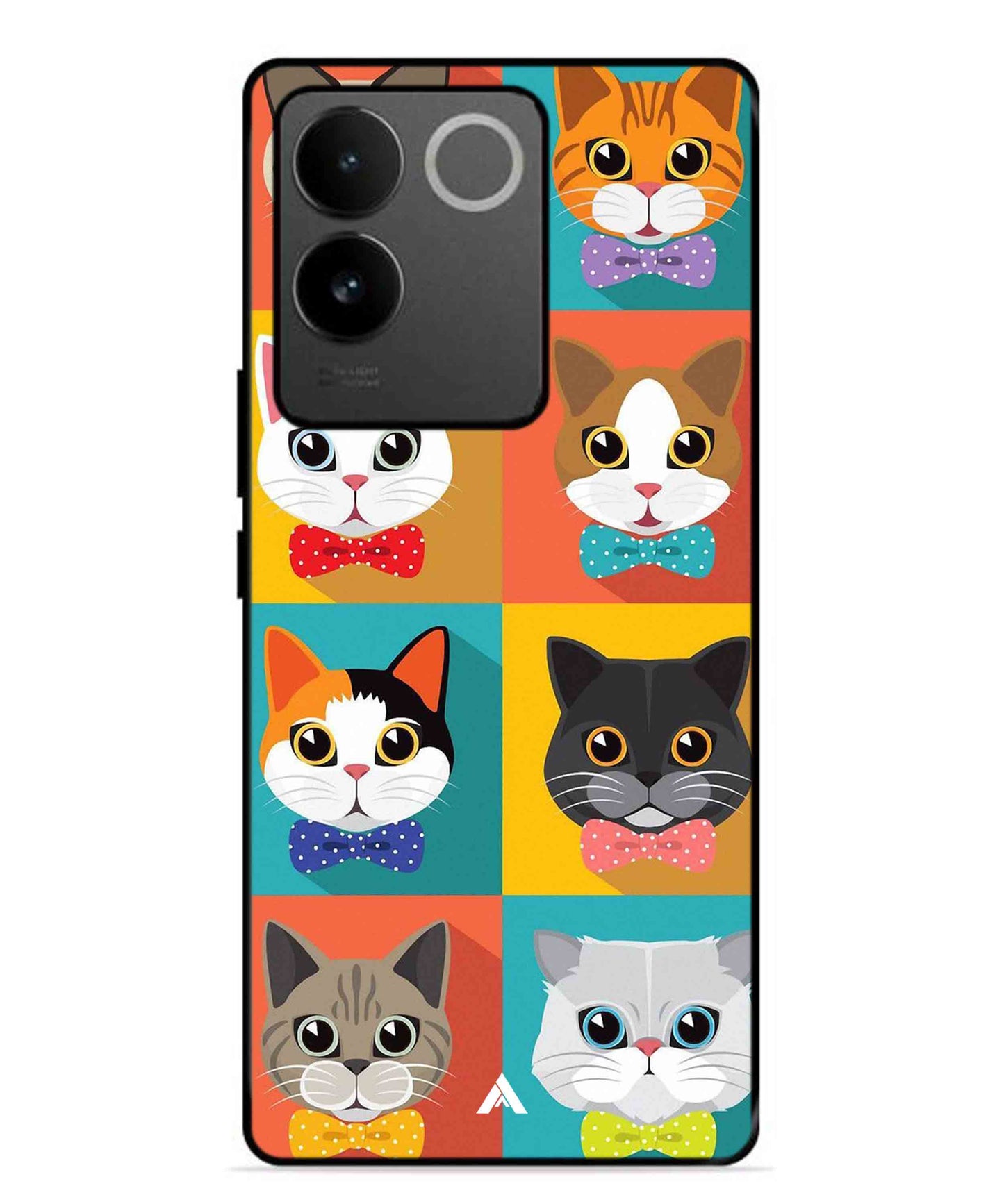 Kitties Metal Back Cover Phone Case for Vivo T2 Pro