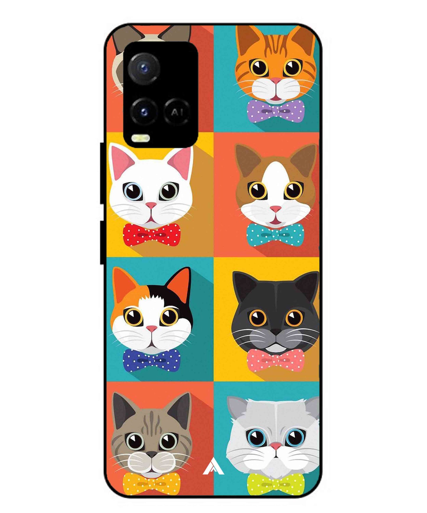 Kitties Metal Back Cover Phone Case for Vivo Y36