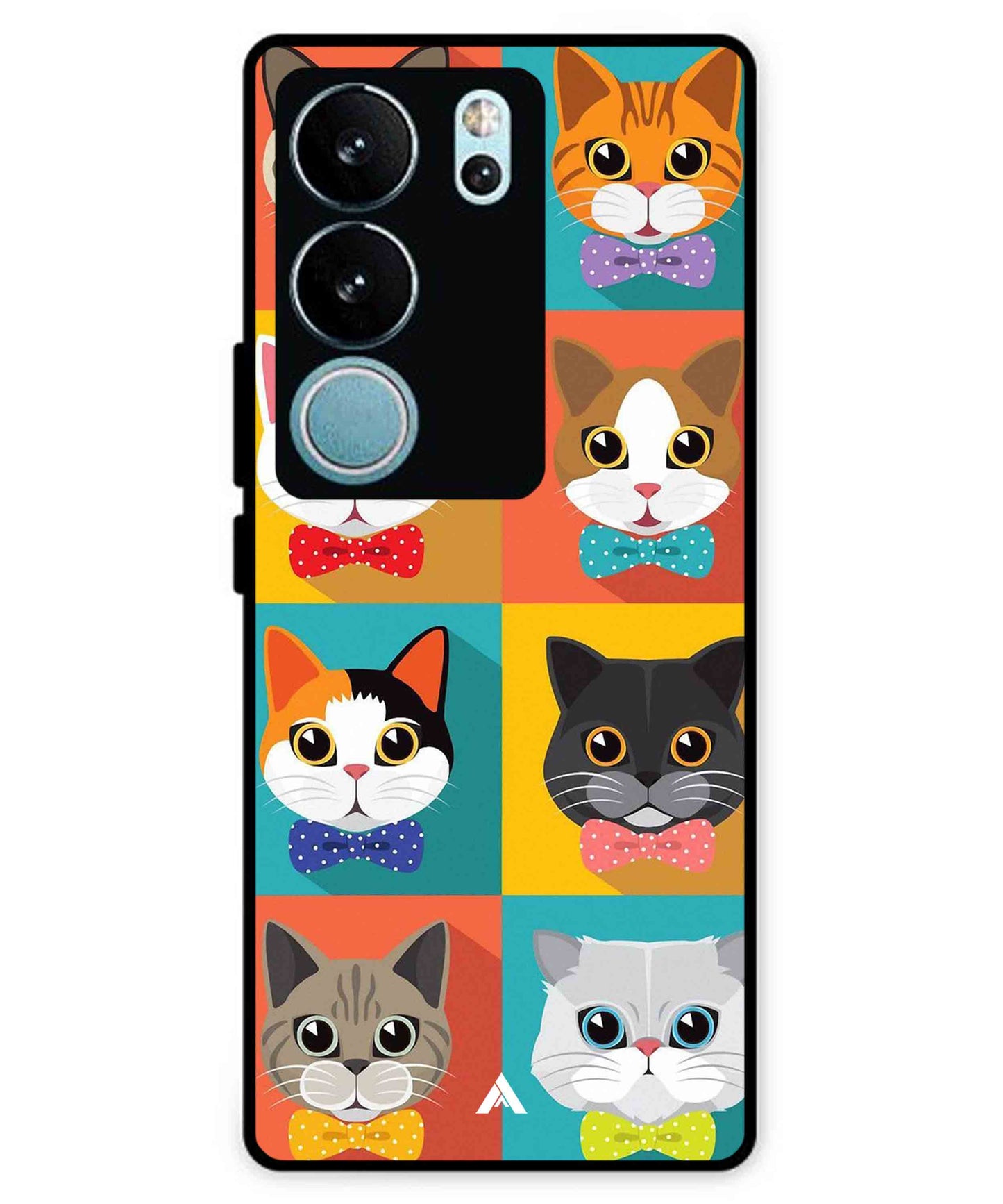 Kitties Metal Back Cover Phone Case for Vivo v29 Pro