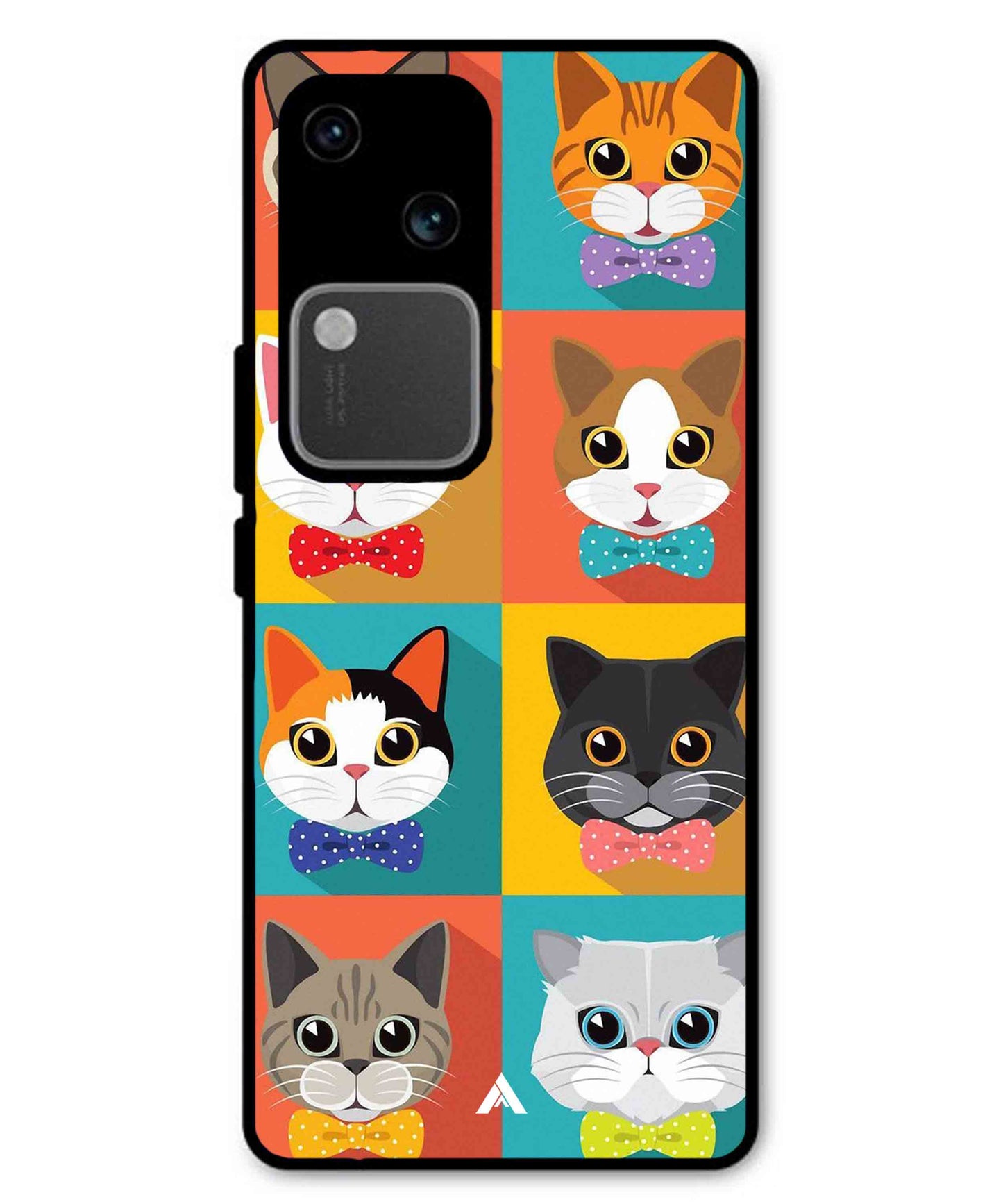 Kitties Metal Back Cover Phone Case for Vivo v30