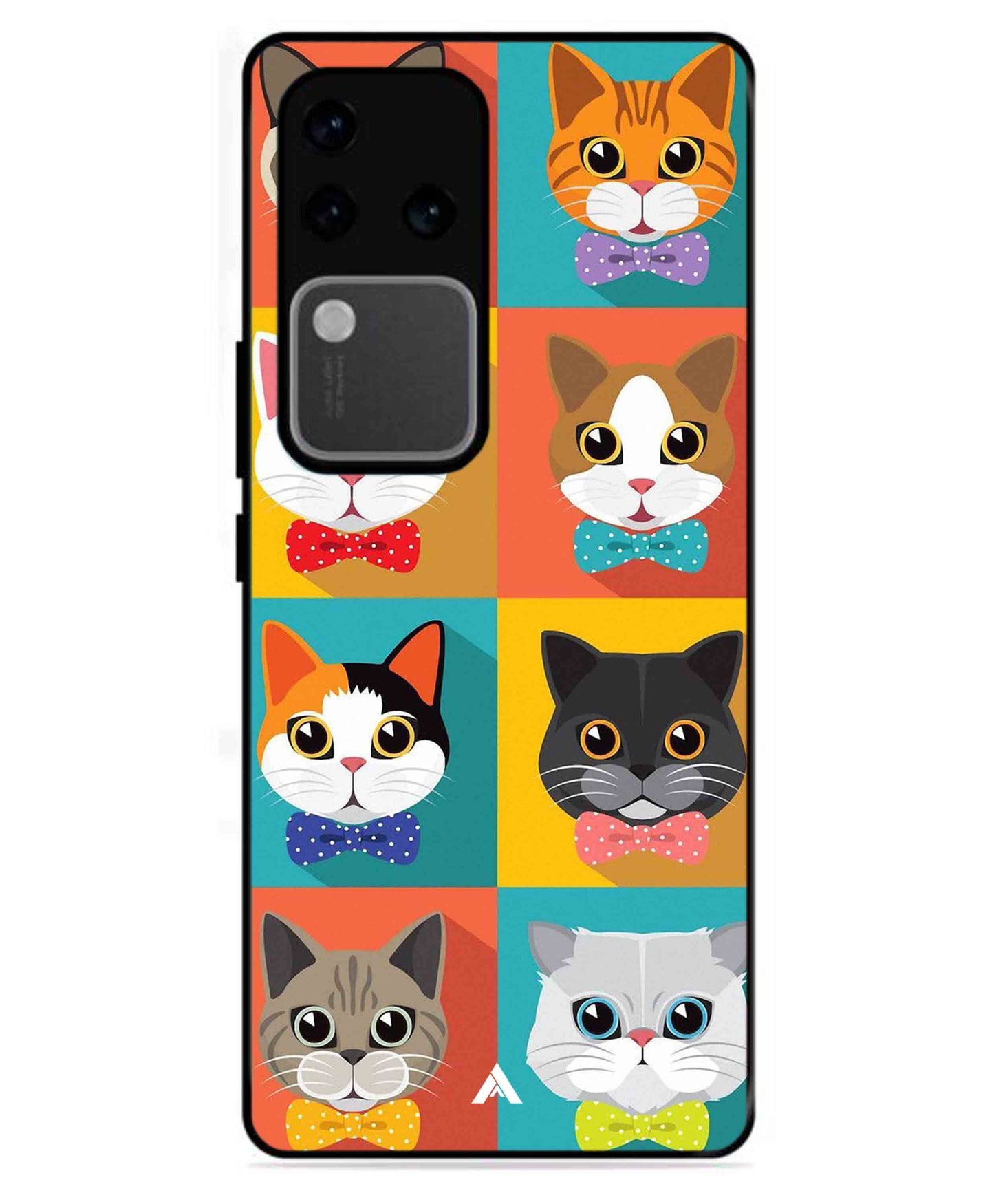 Kitties Metal Back Cover Phone Case for Vivo v30 Pro