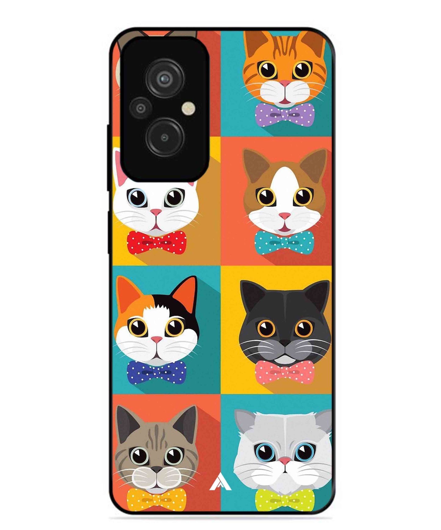 Kitties Metal Back Cover Phone Case for Xiaomi Redmi 11 Prime 4G