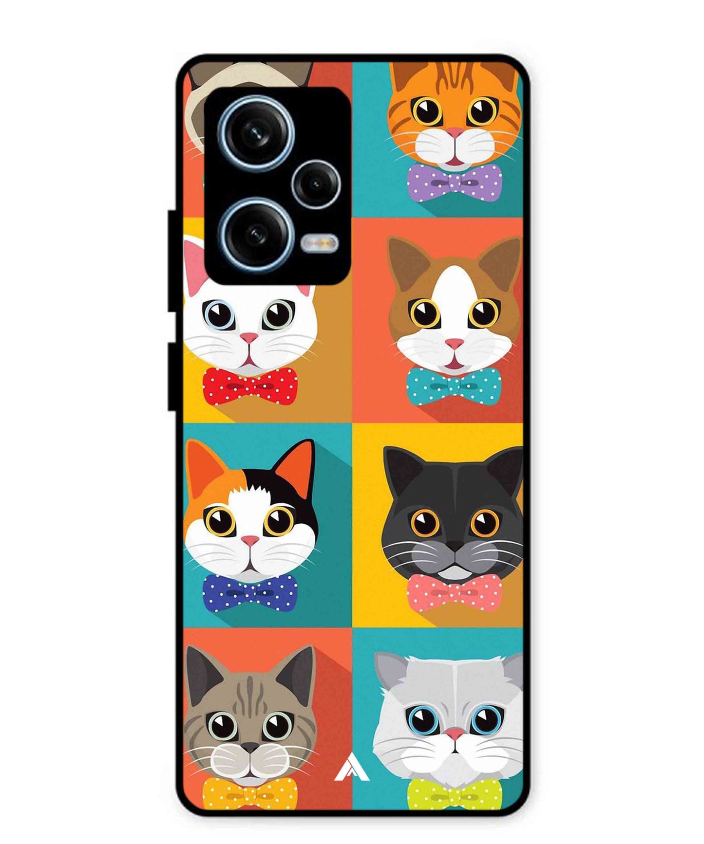 Kitties Metal Back Cover Phone Case for Xiaomi Redmi Note 12 Pro Plus