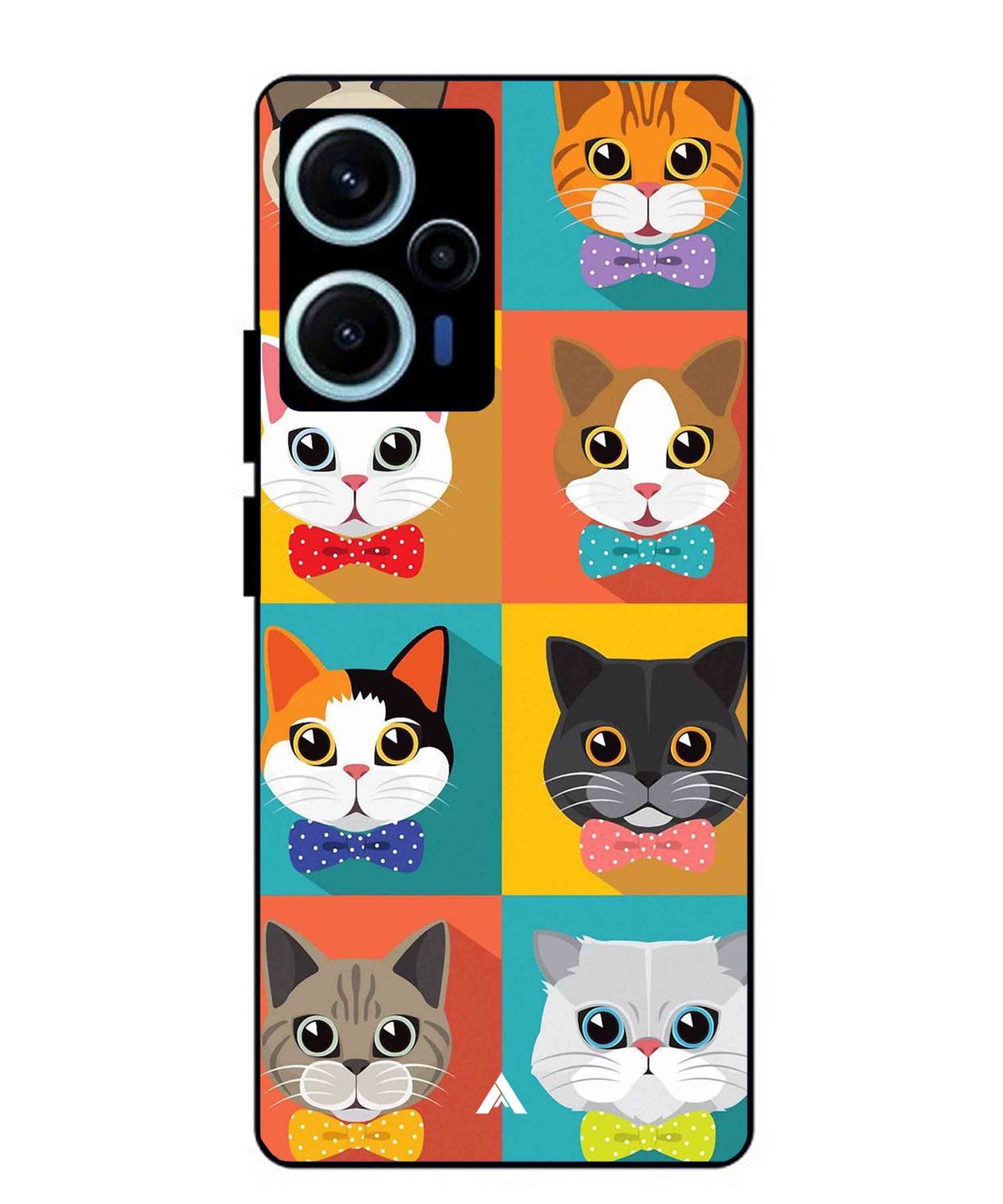 Kitties Metal Back Cover Phone Case for Xiaomi Redmi Note 12 Turbo