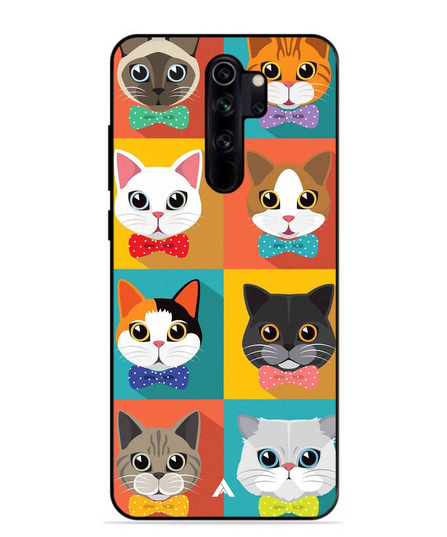 Kitties Metal Back Cover Phone Case for Xiaomi Redmi Note 8 Pro