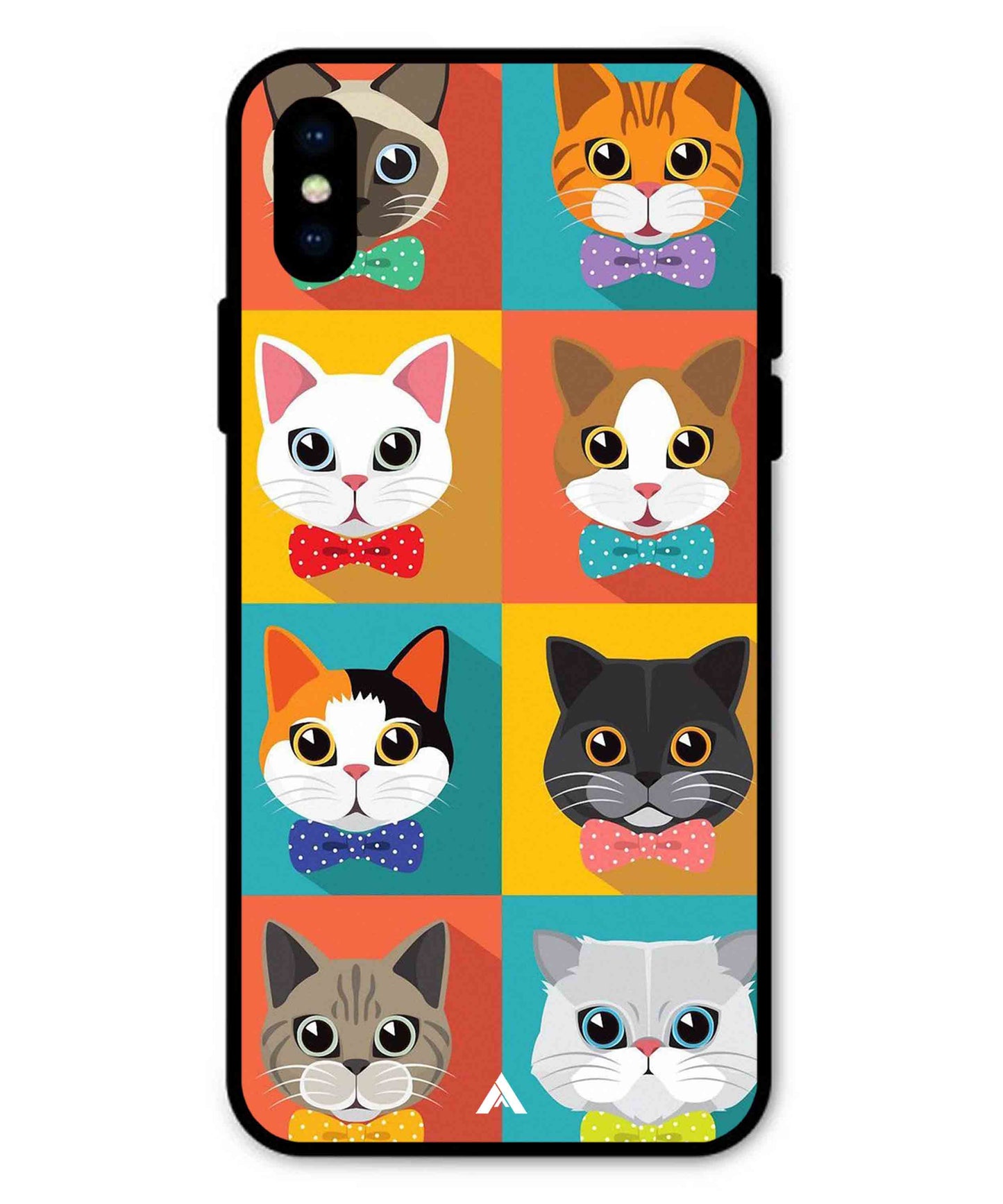 Kitties Metal Back Cover Phone Case for iPhone Xs