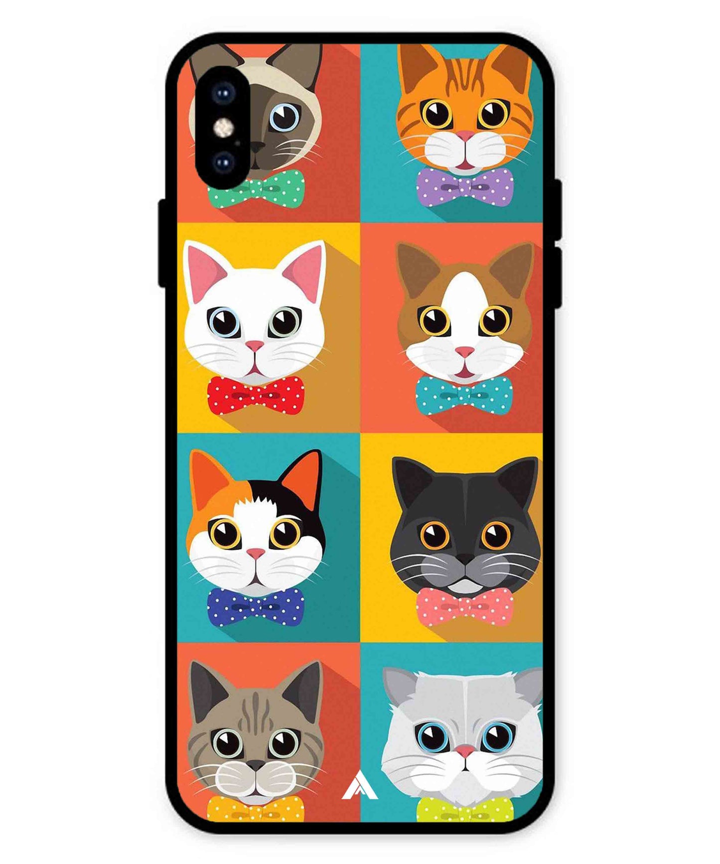 Kitties Metal Back Cover Phone Case for iPhone Xs Max