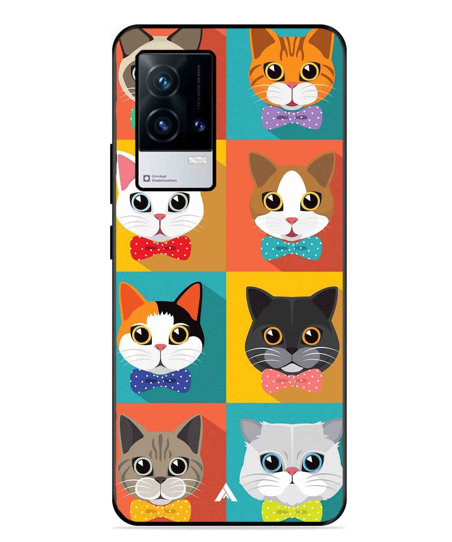 Kitties Metal Back Cover Phone Case for iQOO 9