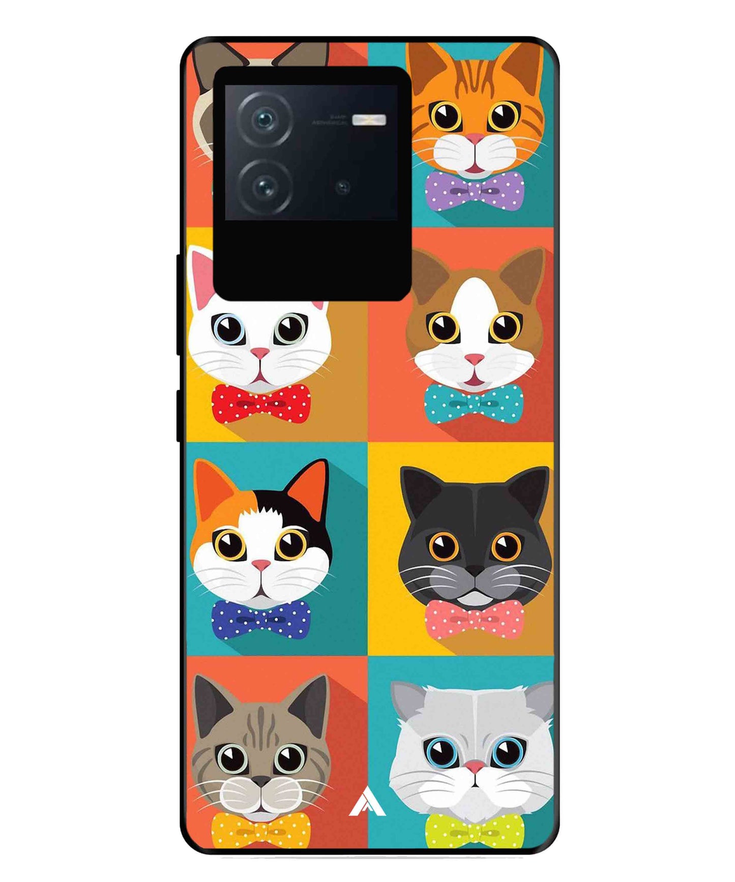 Kitties Metal Back Cover Phone Case for iQOO Neo 6