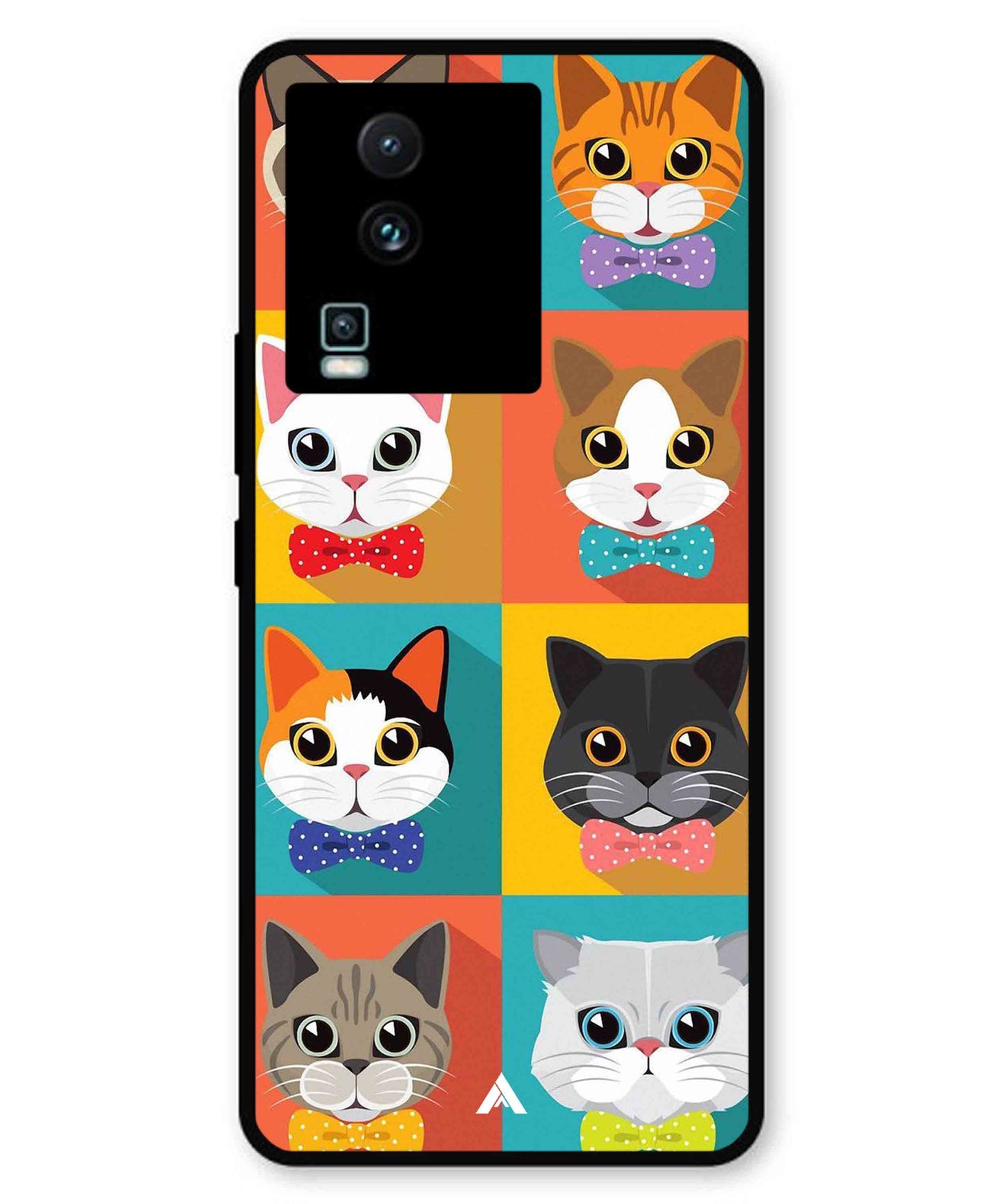 Kitties Metal Back Cover Phone Case for iQOO Neo 7 Pro