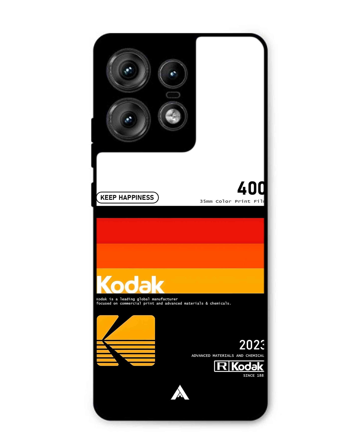 Kodak 400 Aesthetic Metal Back Cover Phone Case for Moto Edge 50 Pro