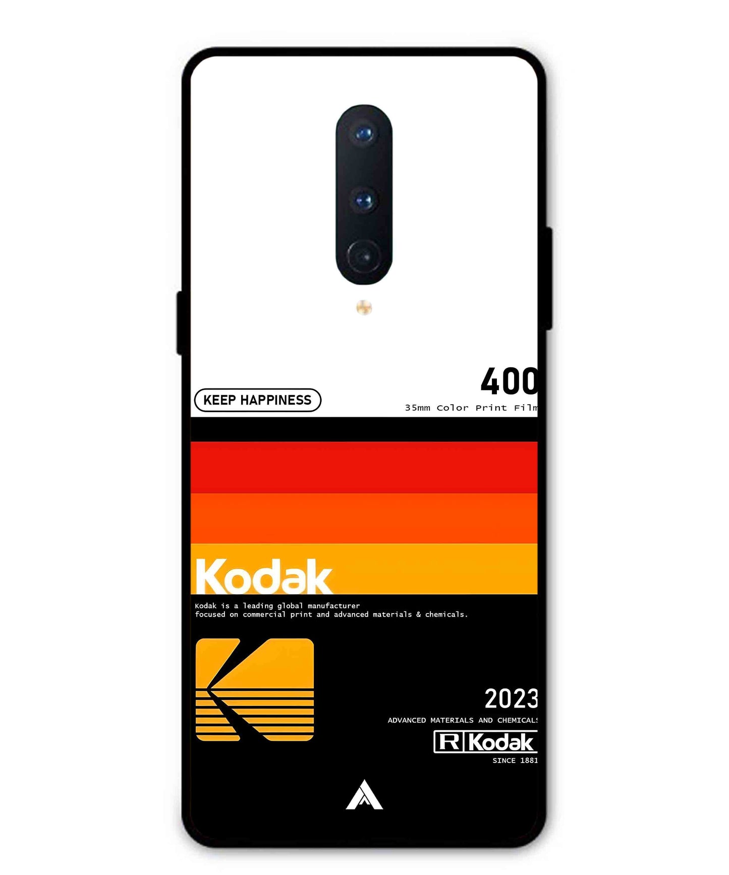 Kodak 400 Aesthetic Metal Back Cover Phone Case for Oneplus 8