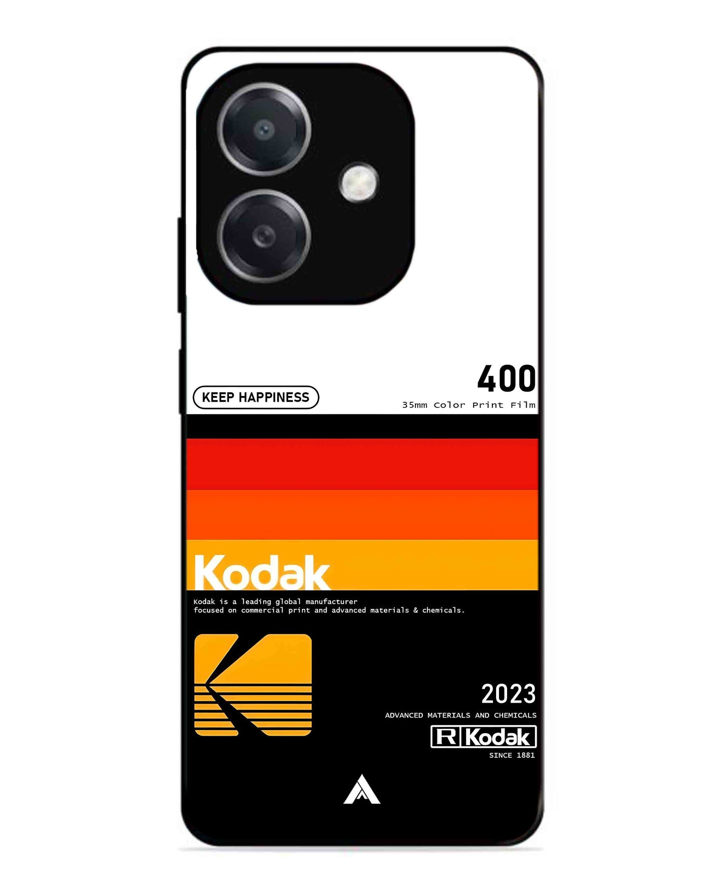 Kodak 400 Aesthetic Metal Back Cover Phone Case for Oppo A3X