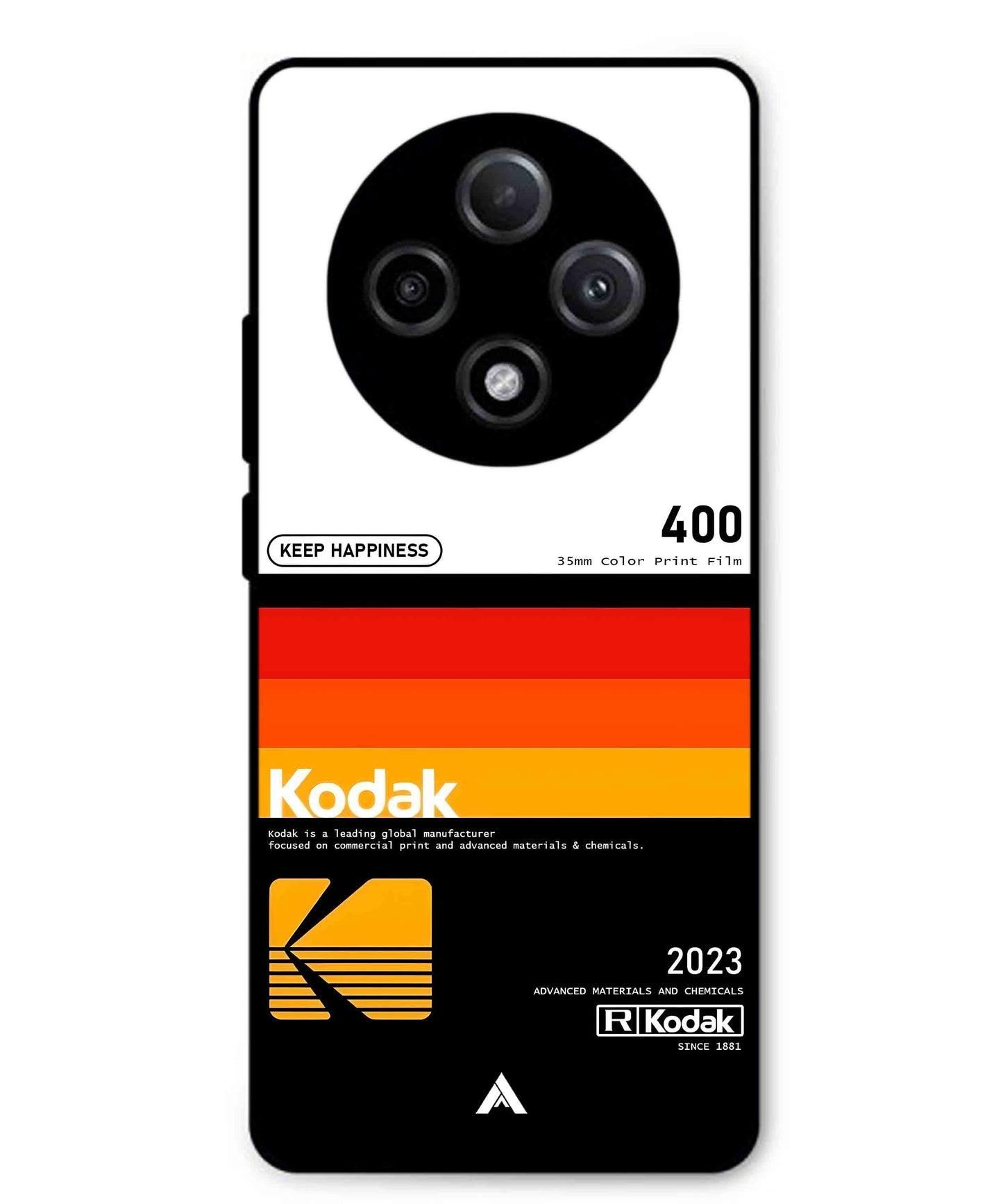 Kodak 400 Aesthetic Metal Back Cover Phone Case for Oppo F27 Pro Plus