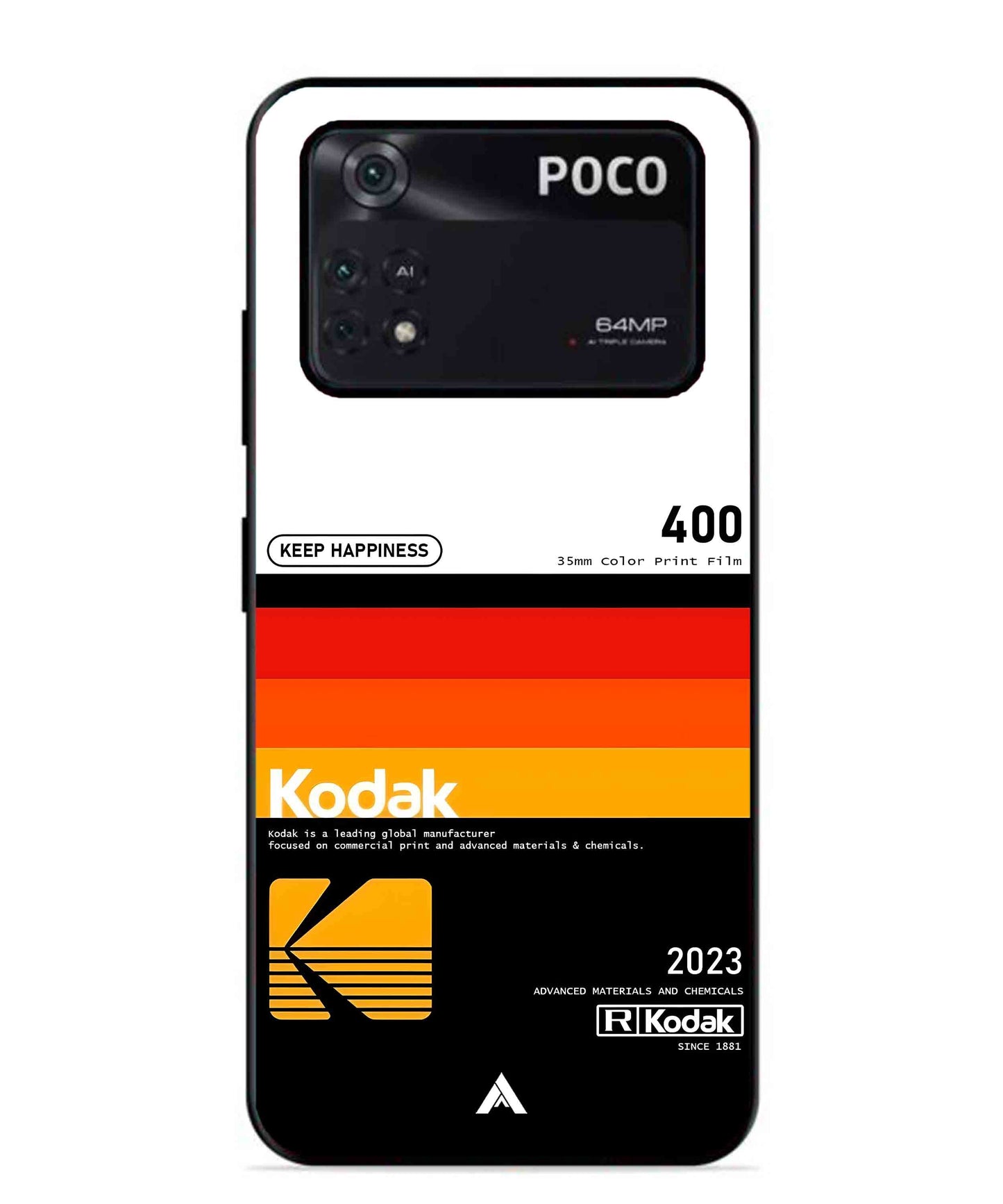 Kodak 400 Aesthetic Metal Back Cover Phone Case for Poco X4 Pro