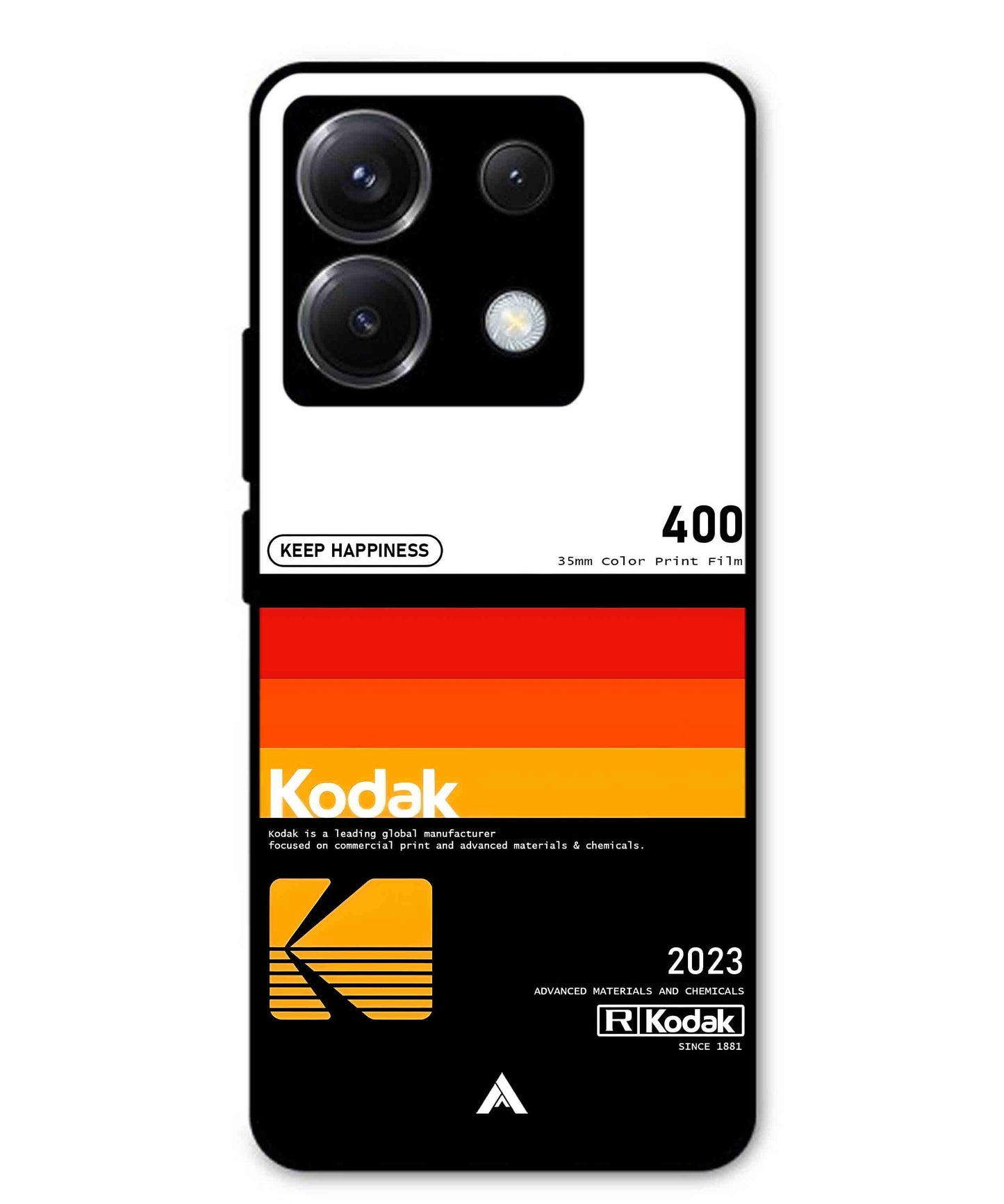 Kodak 400 Aesthetic Metal Back Cover Phone Case for Poco X6