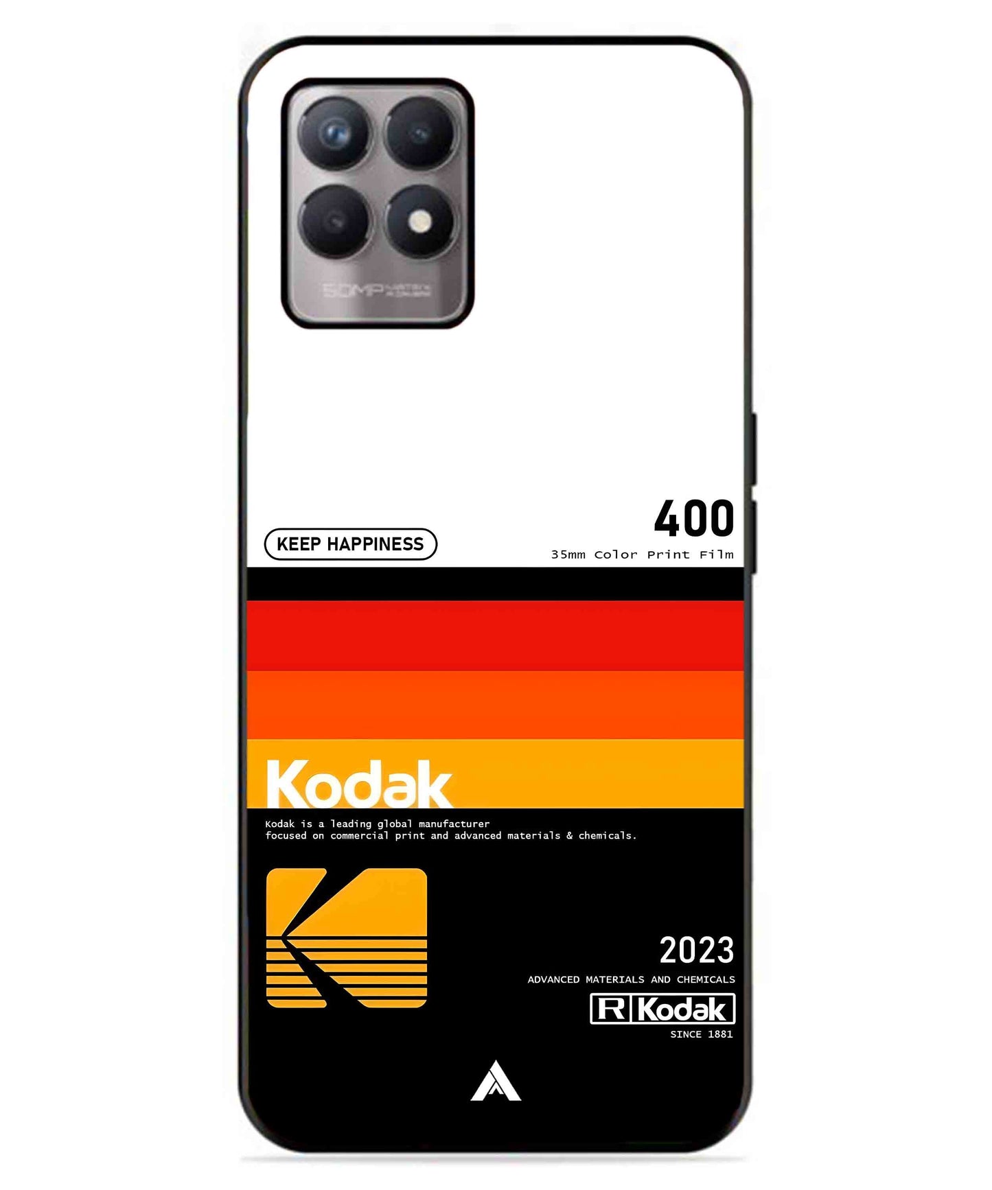 Kodak 400 Aesthetic Metal Back Cover Phone Case for Realme 8 Pro