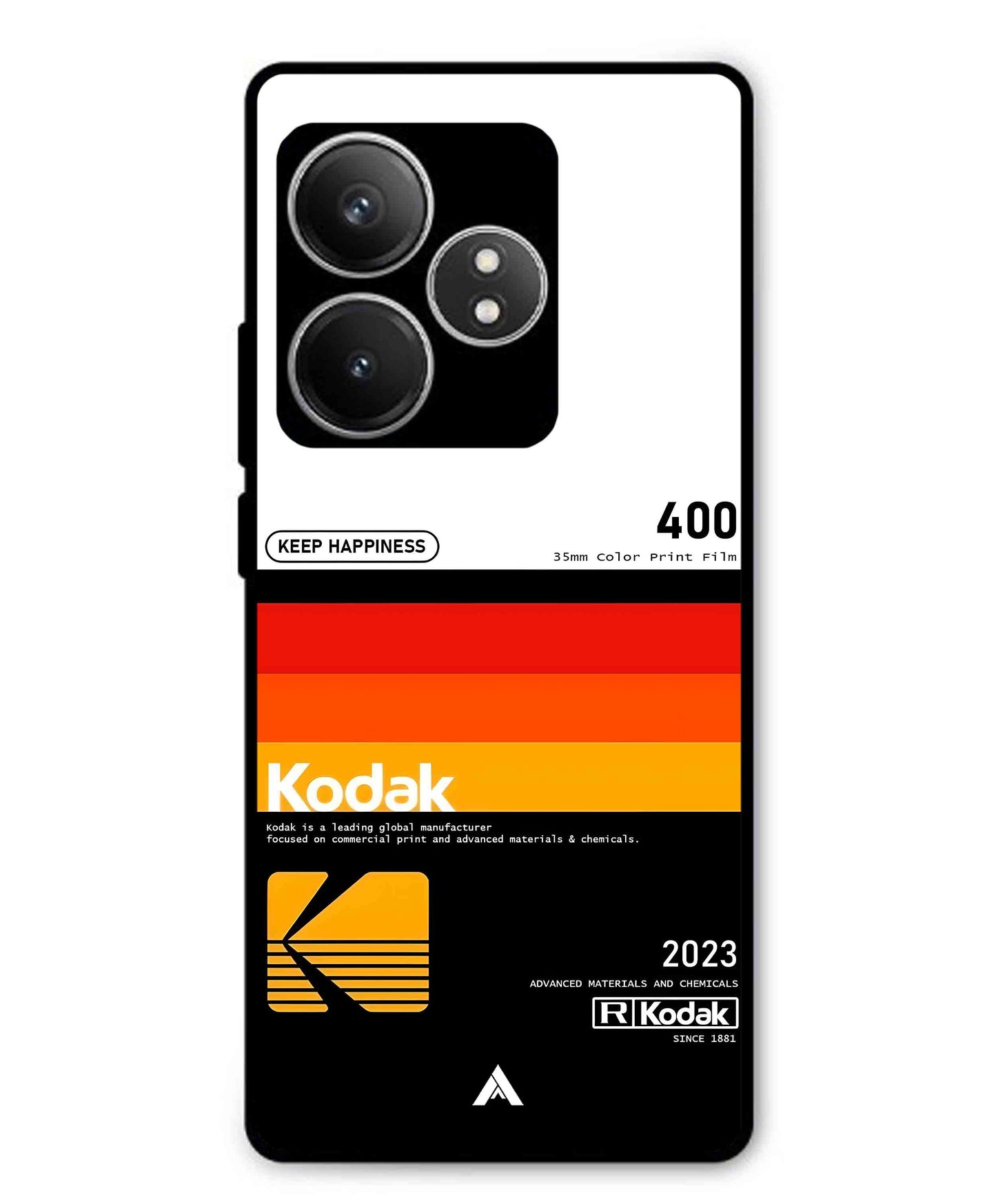Kodak 400 Aesthetic Metal Back Cover Phone Case for Realme GT 6T