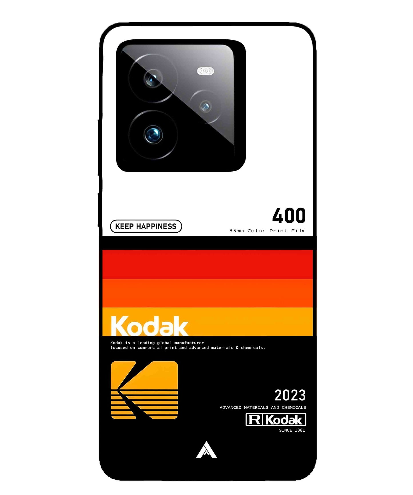 Kodak 400 Aesthetic Metal Back Cover Phone Case for Realme GT 7 Pro