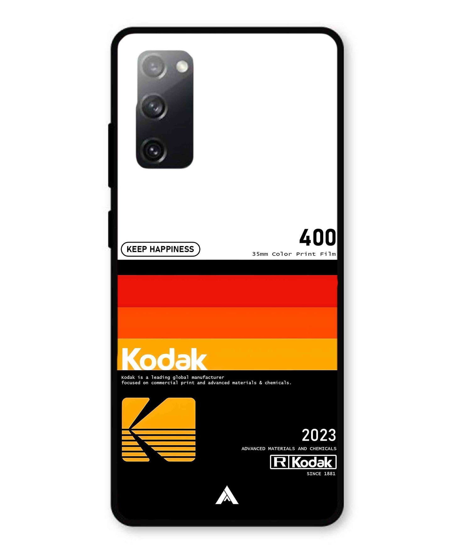 Kodak 400 Aesthetic Metal Back Cover Phone Case for Samsung Galaxy S20 Fe