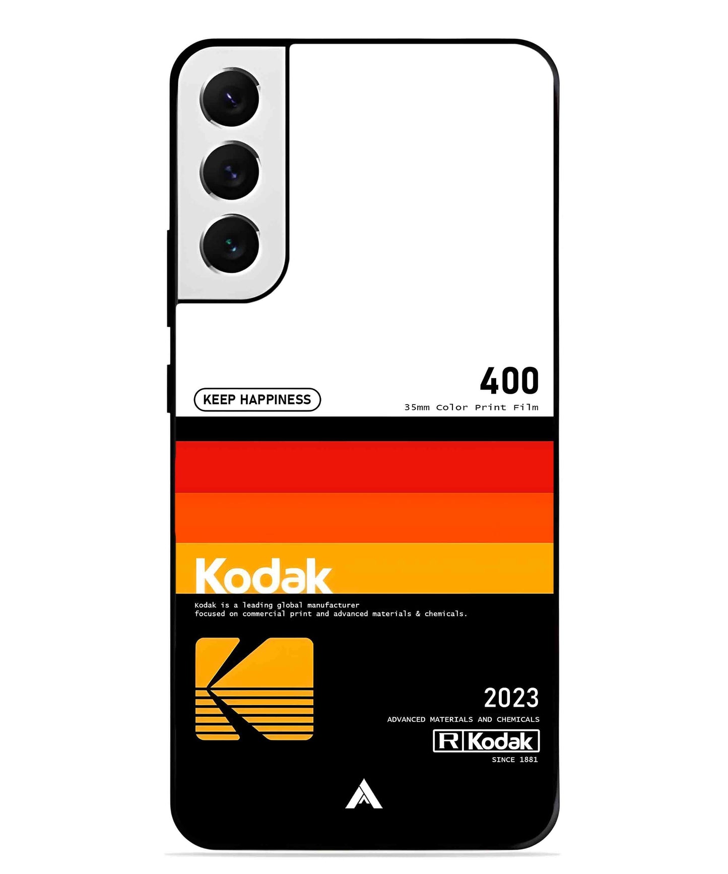 Kodak 400 Aesthetic Metal Back Cover Phone Case for Samsung Galaxy S22
