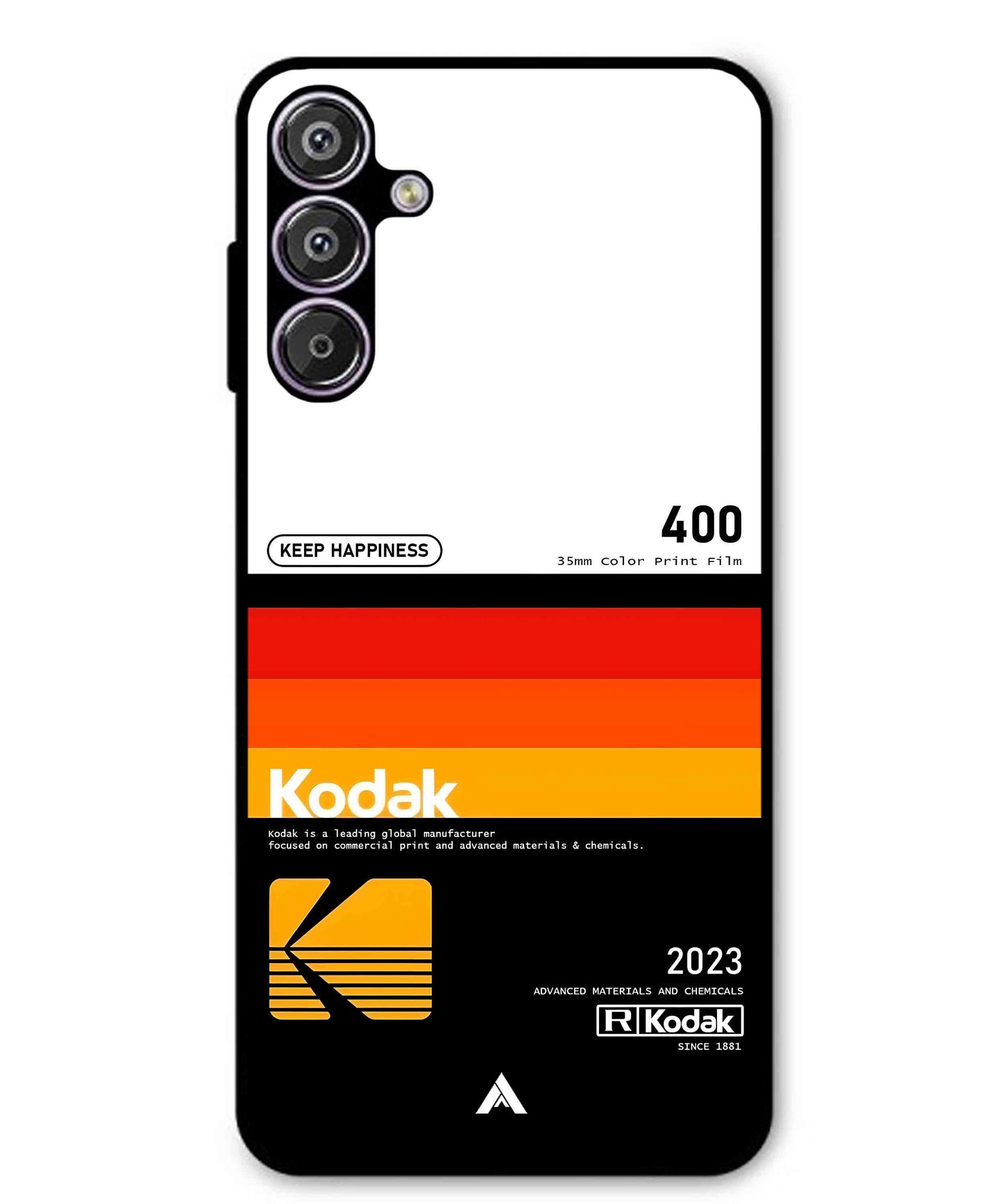 Kodak 400 Aesthetic Metal Back Cover Phone Case for Samsung Galaxy S25 Plus