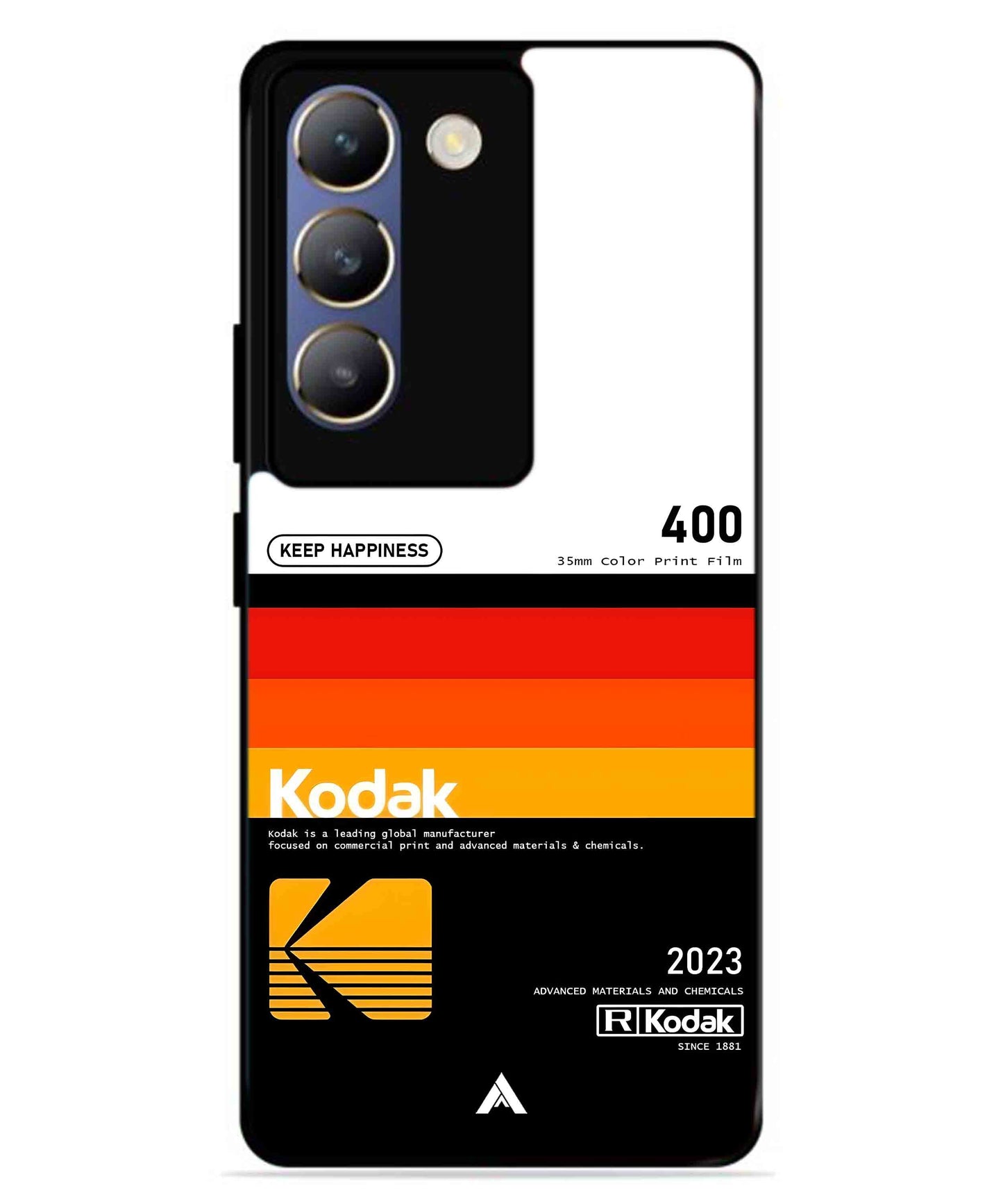 Kodak 400 Aesthetic Metal Back Cover Phone Case for Vivo T3