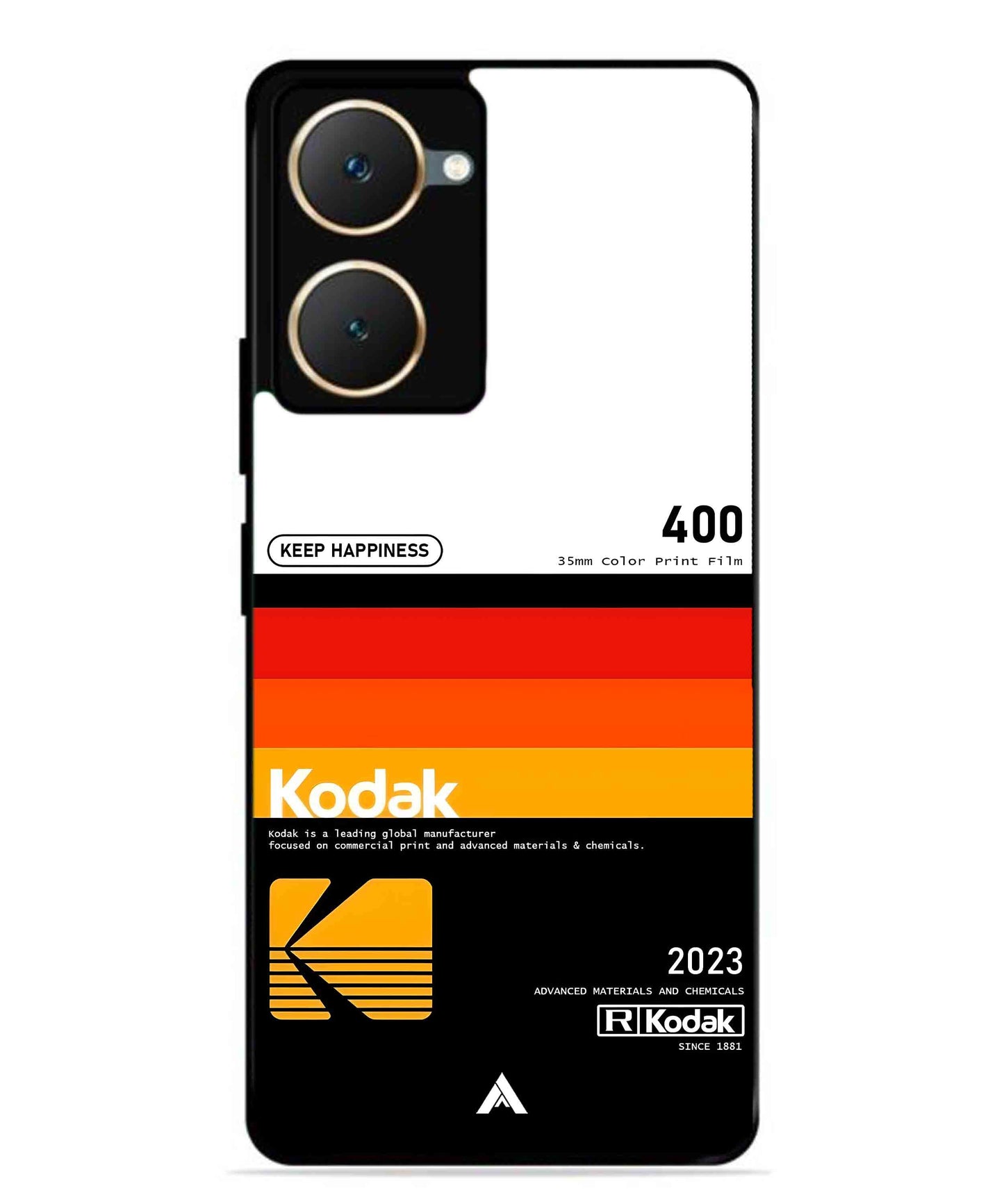 Kodak 400 Aesthetic Metal Back Cover Phone Case for Vivo Y28s