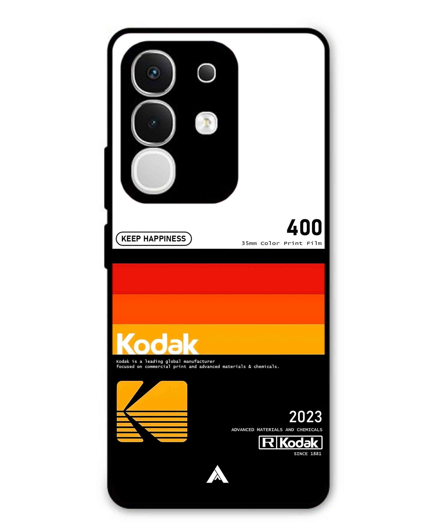Kodak 400 Aesthetic Metal Back Cover Phone Case for Vivo Y29 4G
