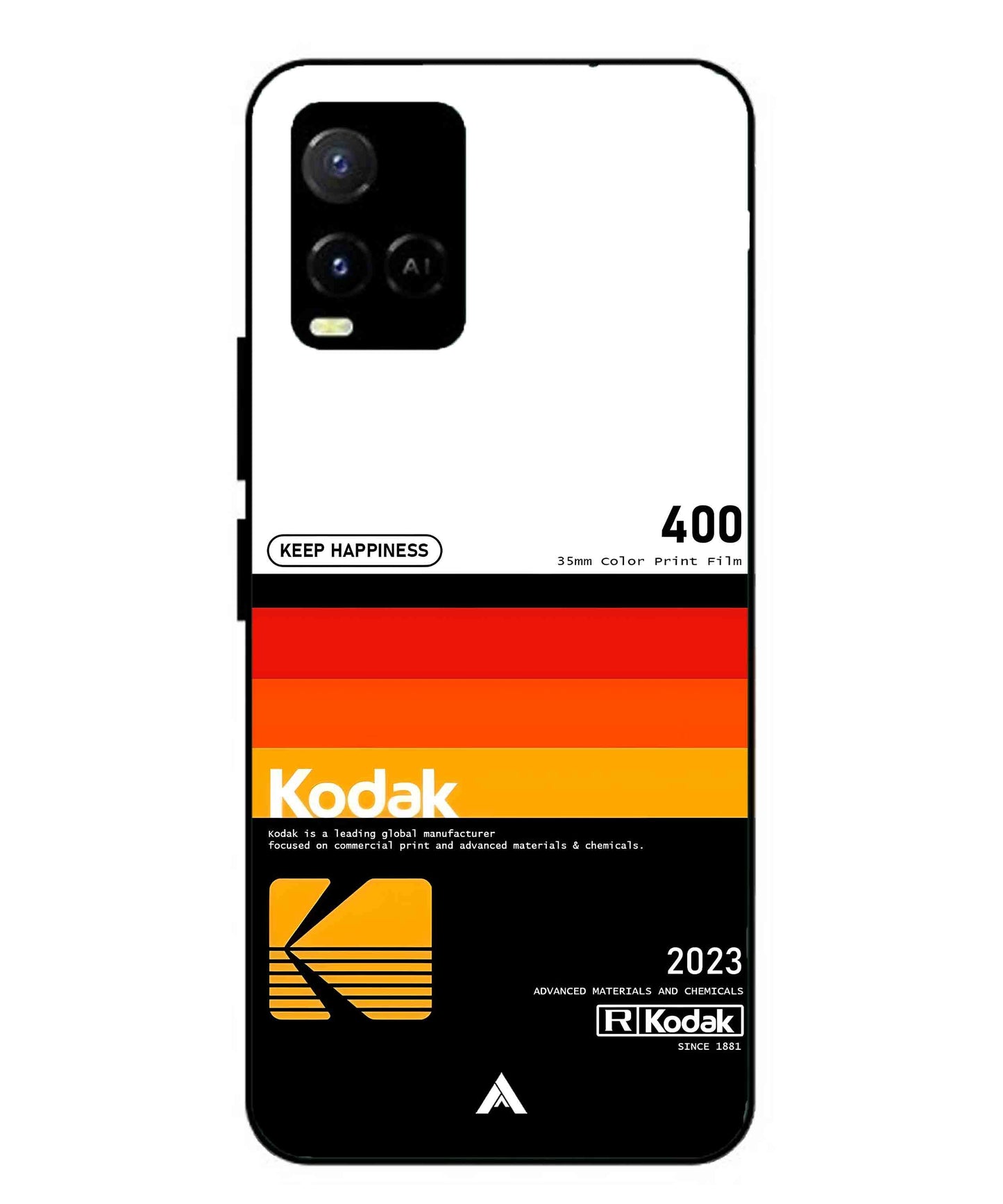 Kodak 400 Aesthetic Metal Back Cover Phone Case for Vivo Y33s