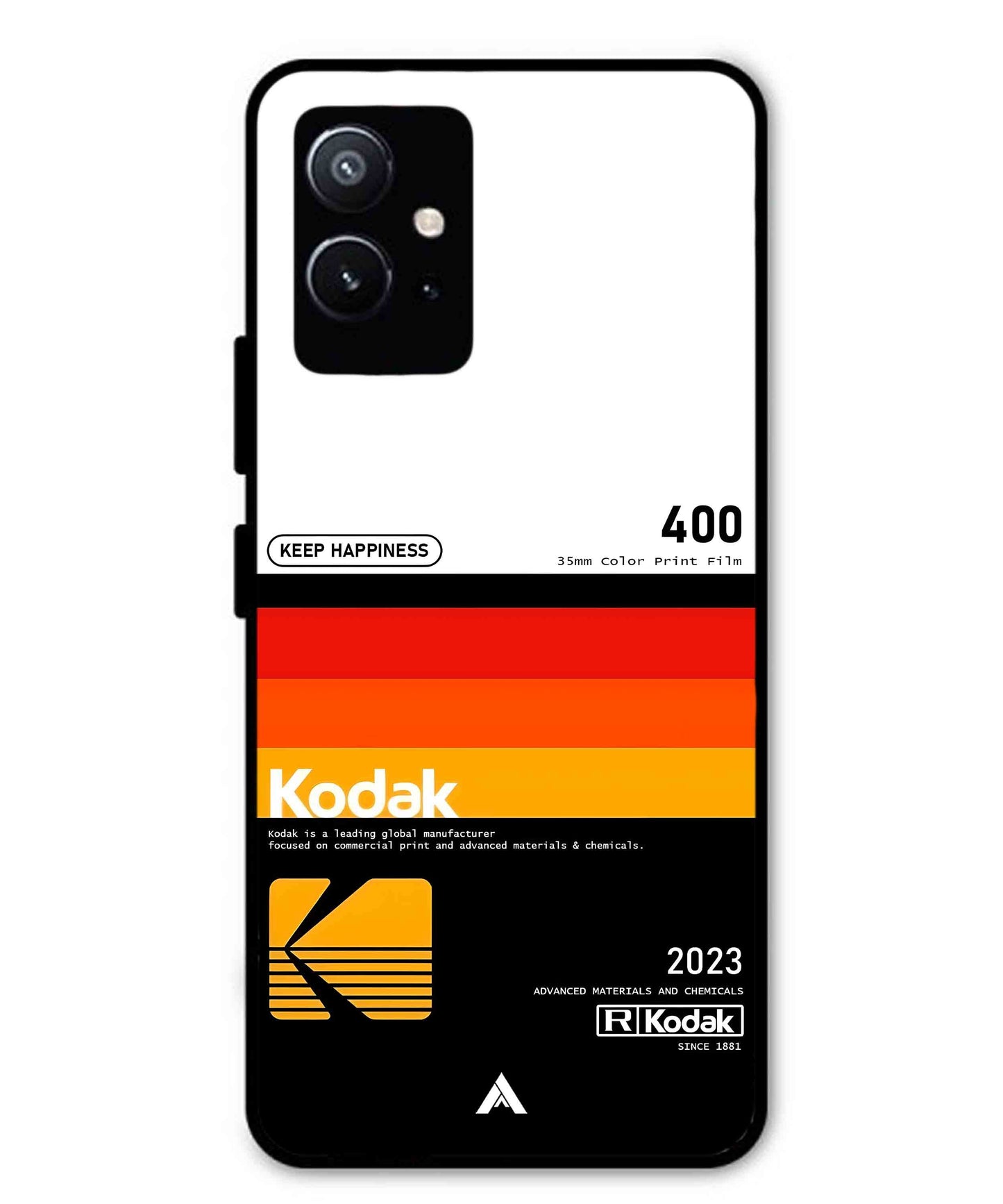 Kodak 400 Aesthetic Metal Back Cover Phone Case for Vivo Y75 5G