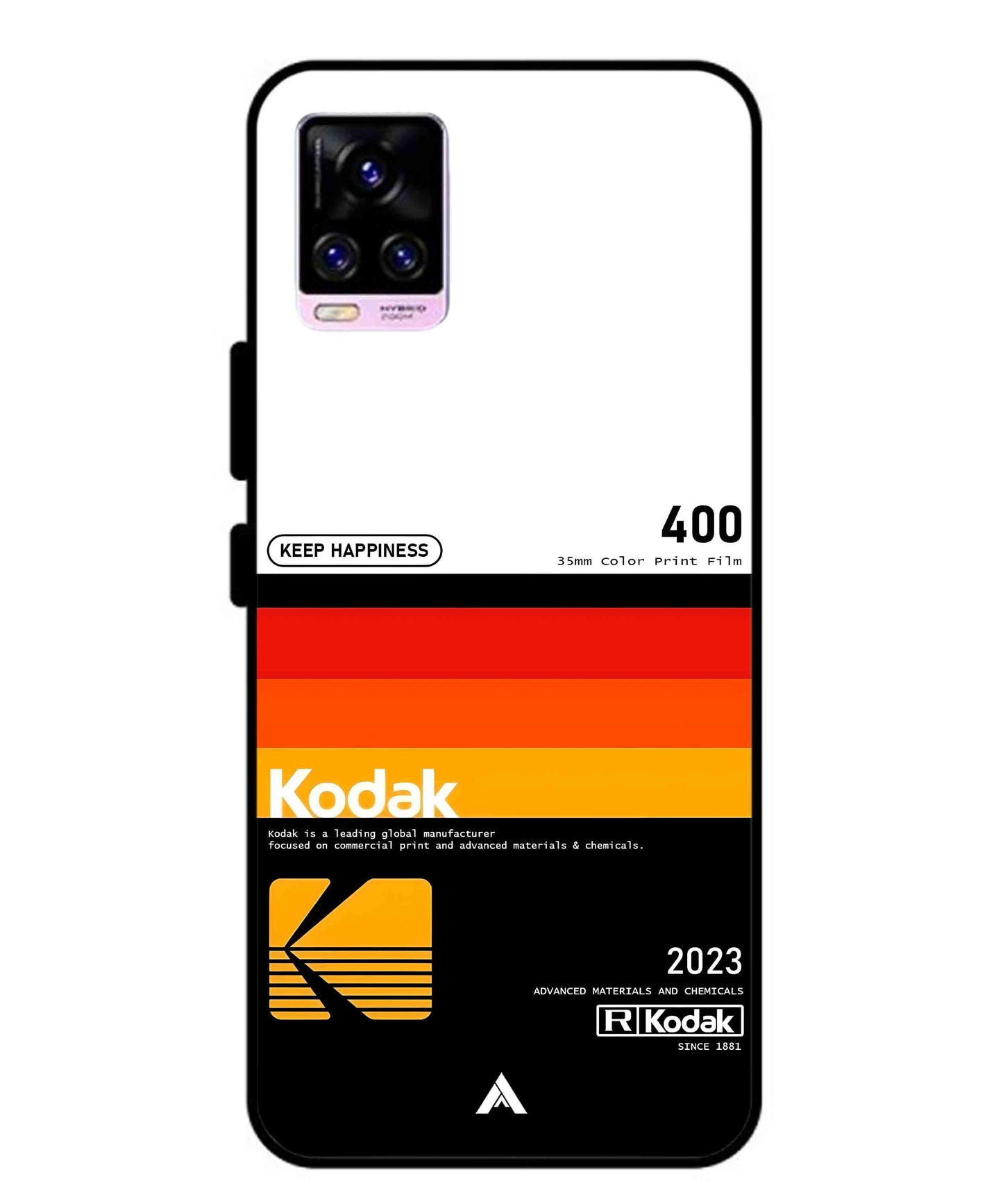 Kodak 400 Aesthetic Metal Back Cover Phone Case for Vivo v20 Pro
