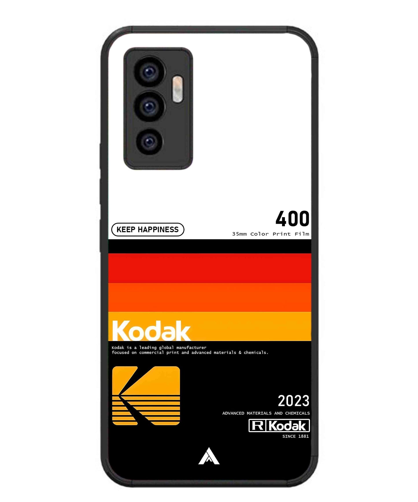 Kodak 400 Aesthetic Metal Back Cover Phone Case for Vivo v23e