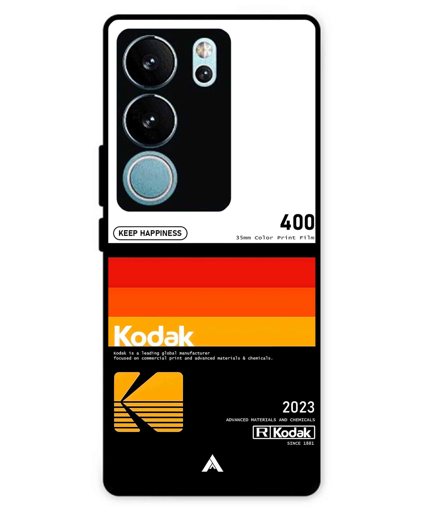 Kodak 400 Aesthetic Metal Back Cover Phone Case for Vivo v29