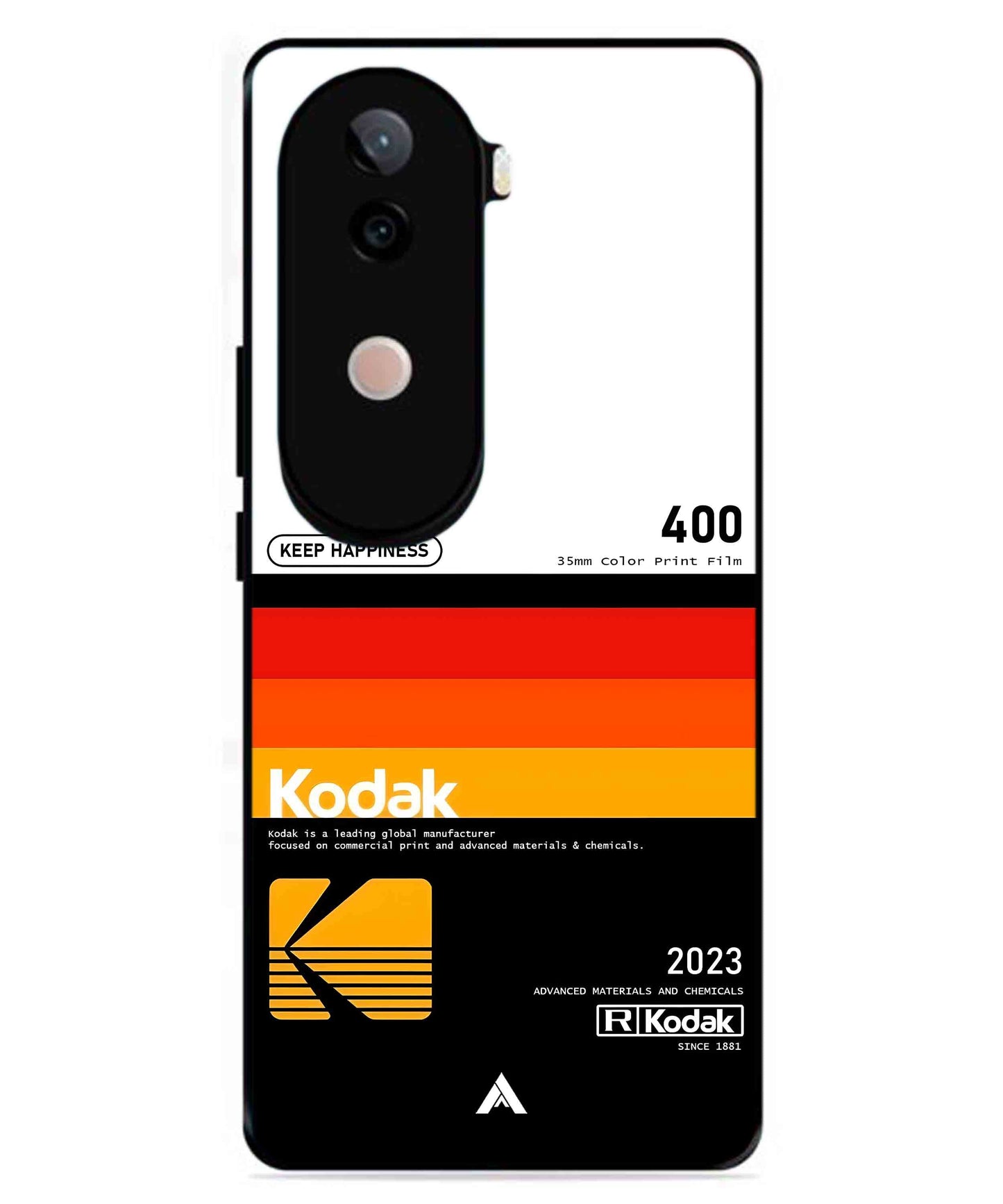 Kodak 400 Aesthetic Metal Back Cover Phone Case for Vivo v40e