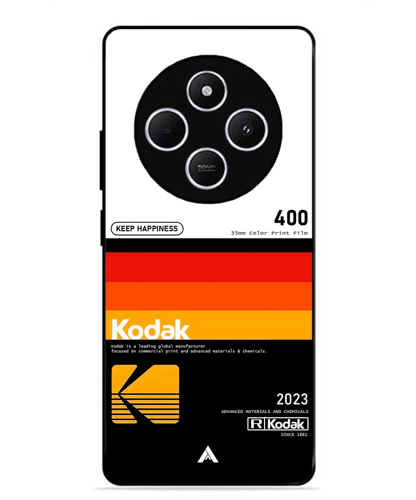 Kodak 400 Aesthetic Metal Back Cover Phone Case for Xiaomi Redmi A4