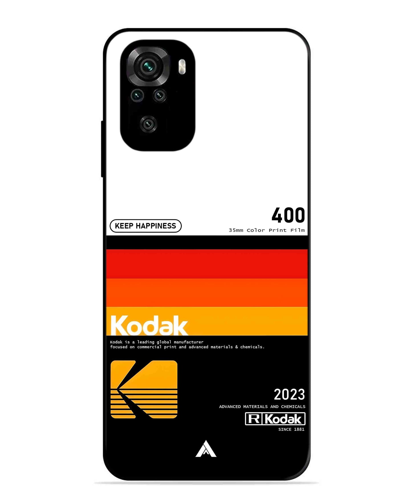 Kodak 400 Aesthetic Metal Back Cover Phone Case for Xiaomi Redmi Note 10
