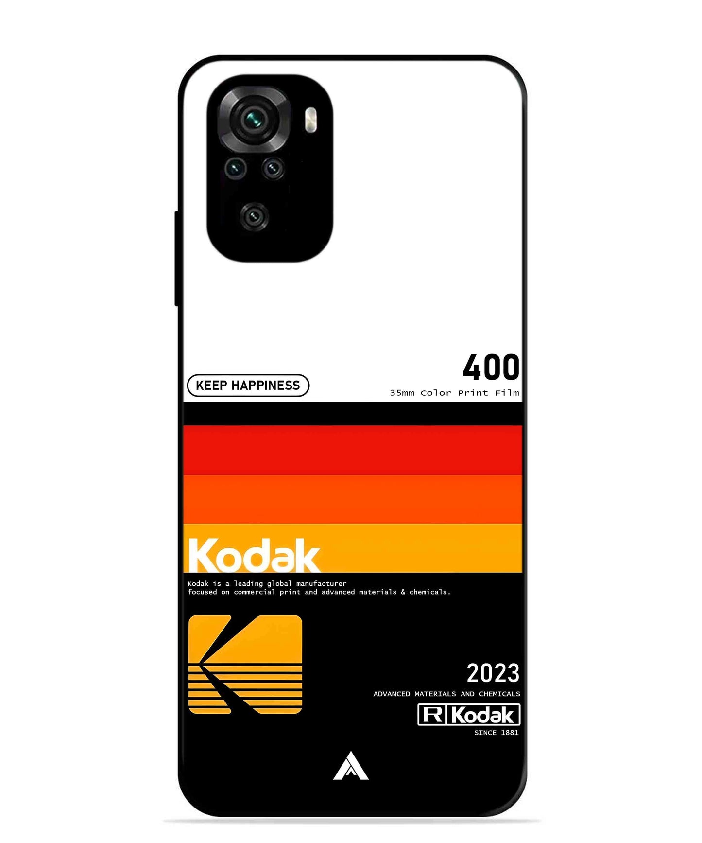 Kodak 400 Aesthetic Metal Back Cover Phone Case for Xiaomi Redmi Note 11SE
