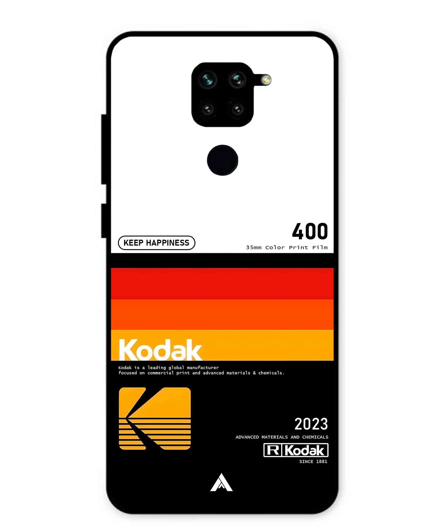 Kodak 400 Aesthetic Metal Back Cover Phone Case for Xiaomi Redmi Note 9