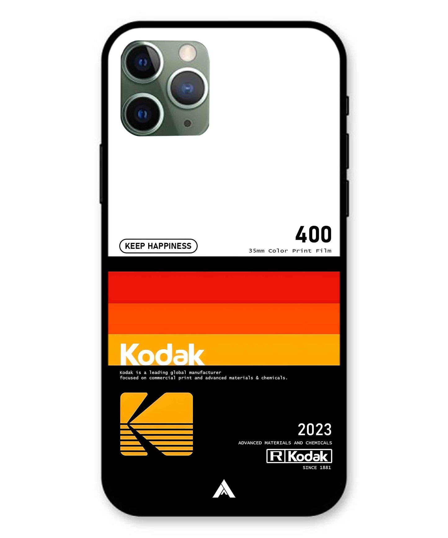 Kodak 400 Aesthetic Metal Back Cover Phone Case for iPhone 11 Pro