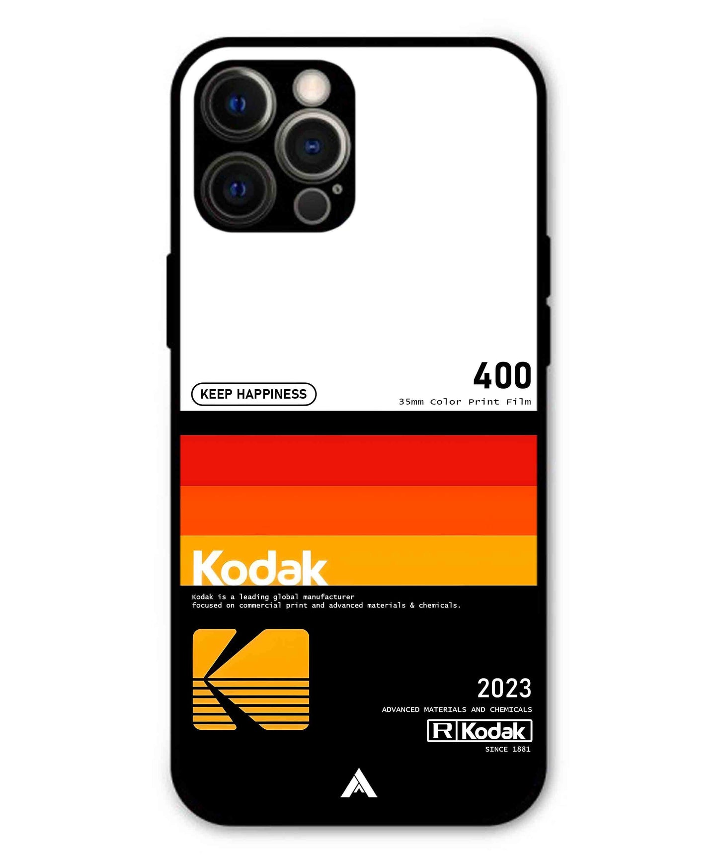 Kodak 400 Aesthetic Metal Back Cover Phone Case for iPhone 12 Pro Max